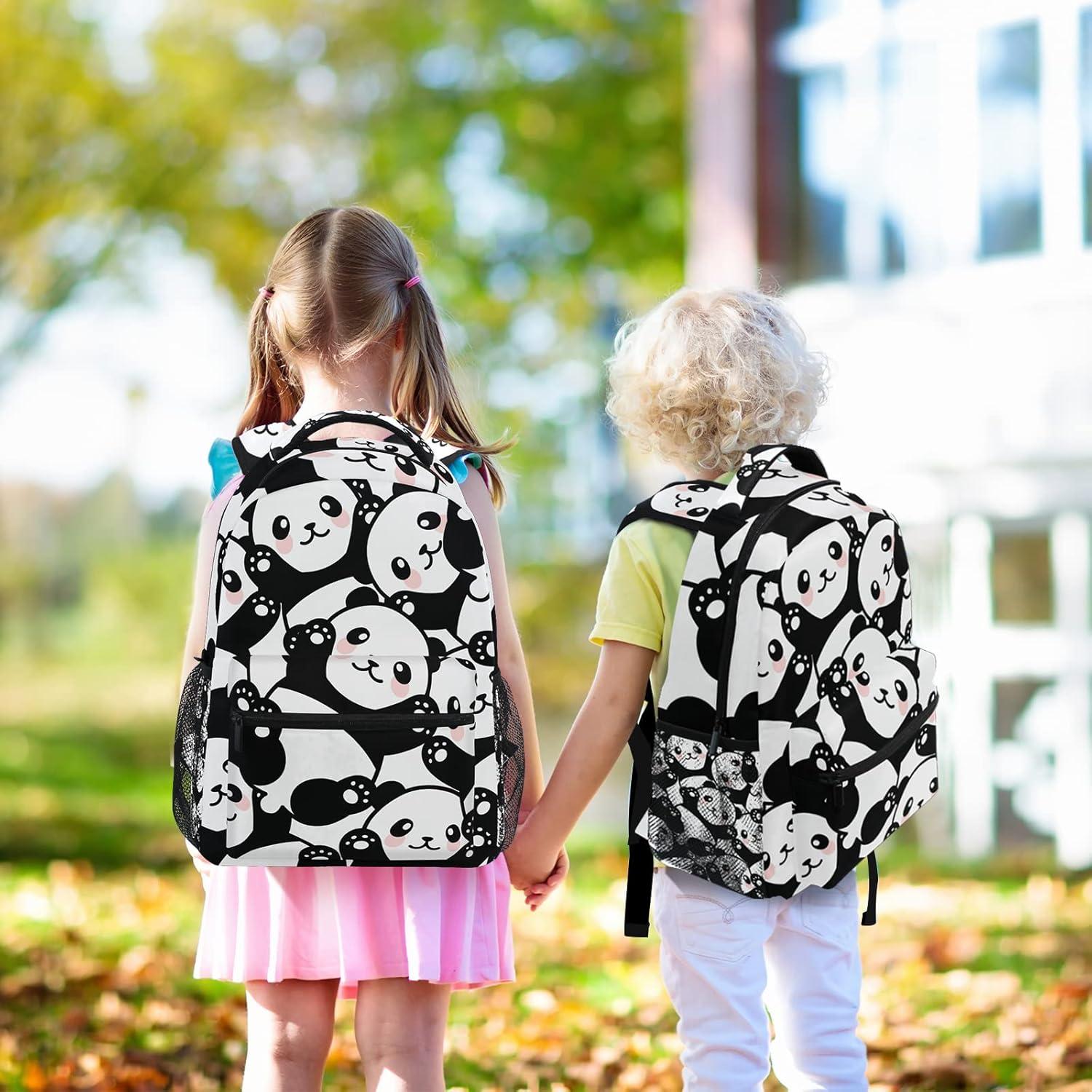 Mochila Escolar ALAZA Panda para Niñas 40.5x29x17.5cm