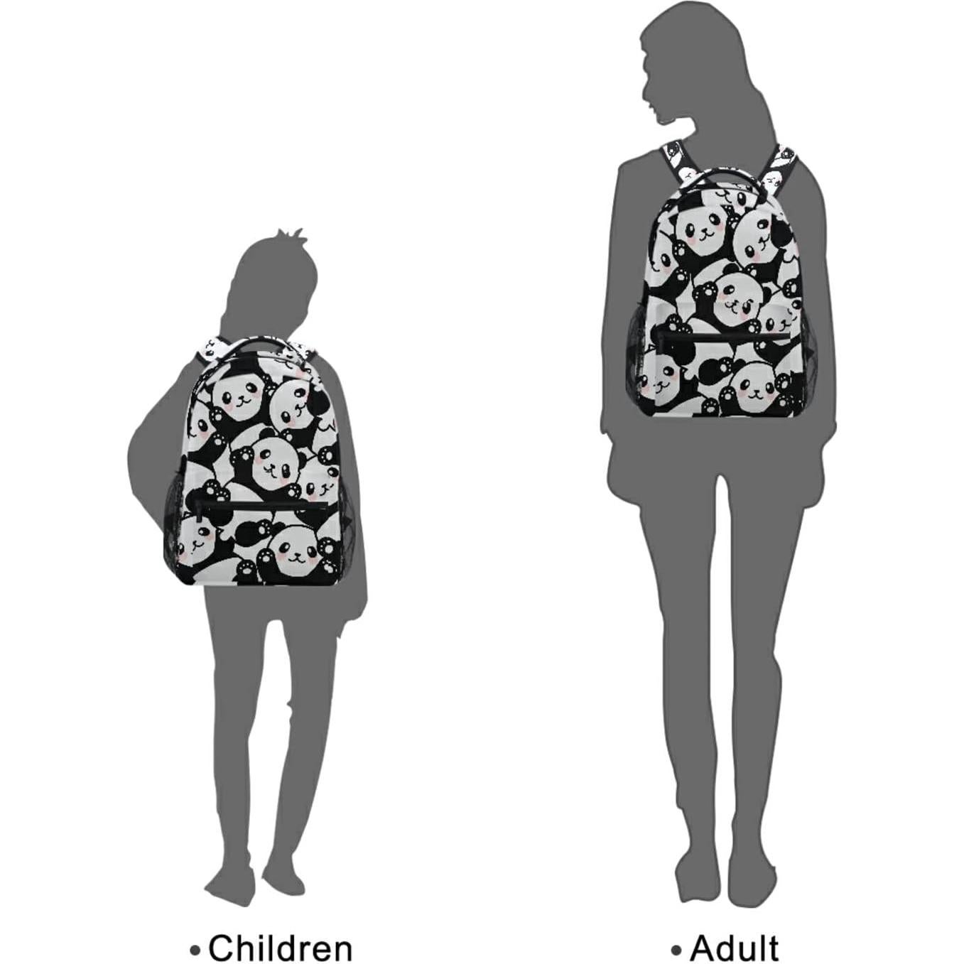 Mochila Escolar ALAZA Panda para Niñas 40.5x29x17.5cm