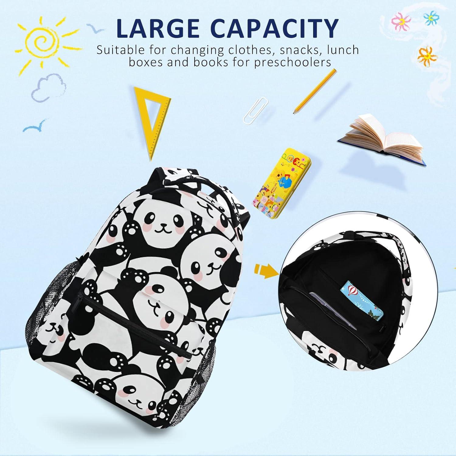 Mochila Escolar ALAZA Panda para Niñas 40.5x29x17.5cm