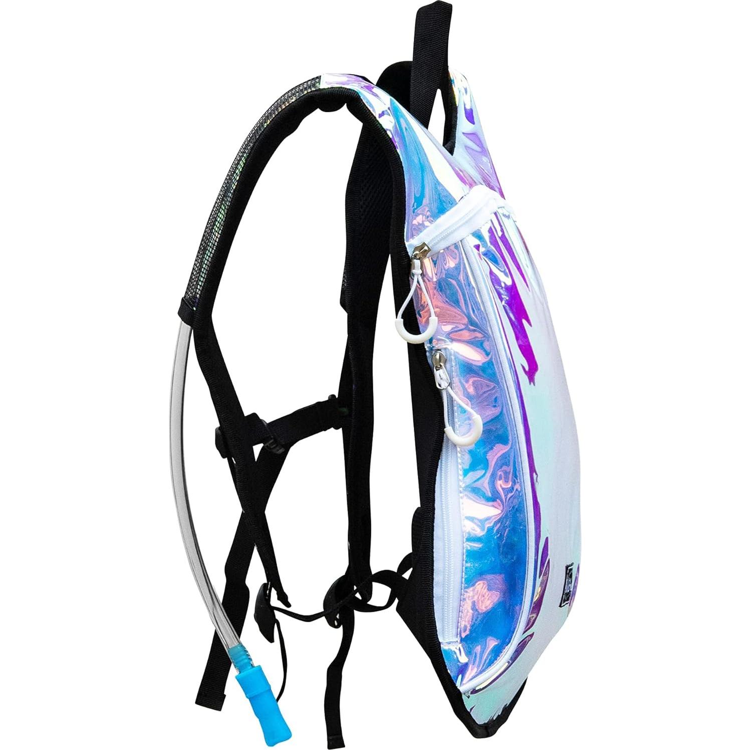 Mochila de Hidratación Equipo de Festival Vibe 2L Oro Rosa Holográfico