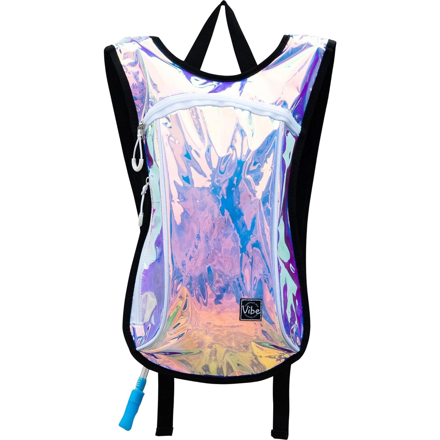 Mochila de Hidratación Equipo de Festival Vibe 2L Oro Rosa Holográfico