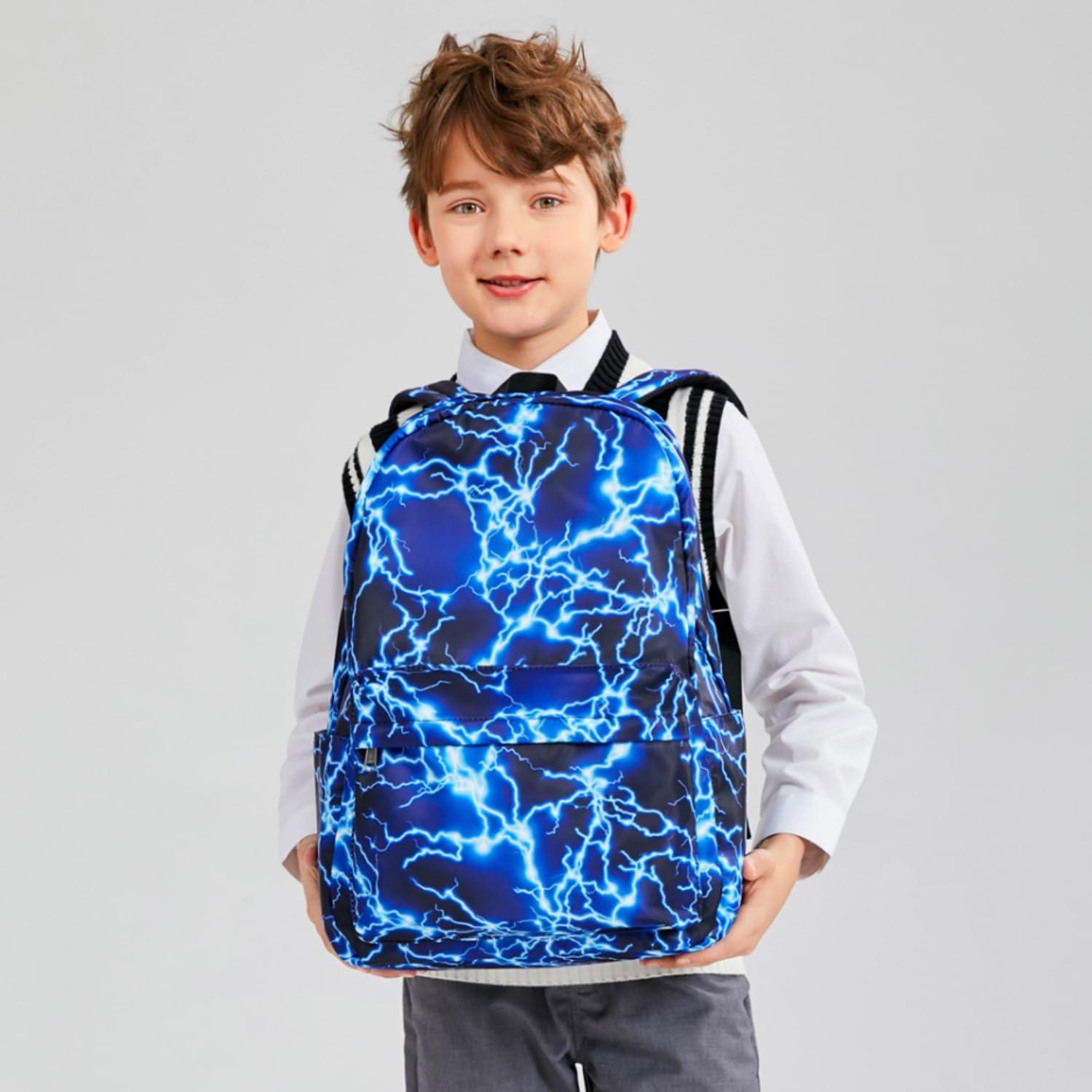 Mochila Escolar Infantil Azul Claro 20L con Compartimentos