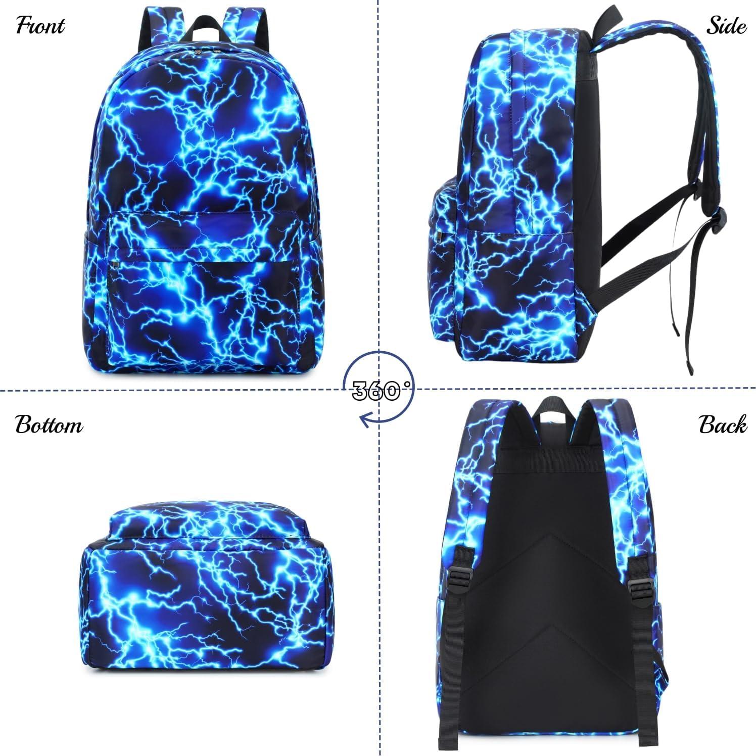 Mochila Escolar Infantil Azul Claro 20L con Compartimentos