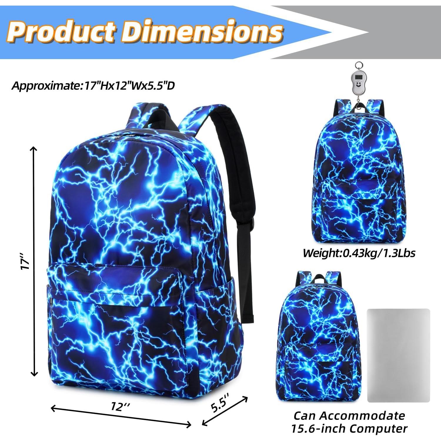 Mochila Escolar Infantil Azul Claro 20L con Compartimentos