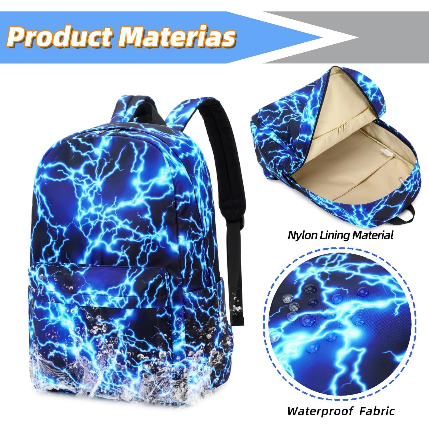 Mochila Escolar Infantil Azul Claro 20L con Compartimentos