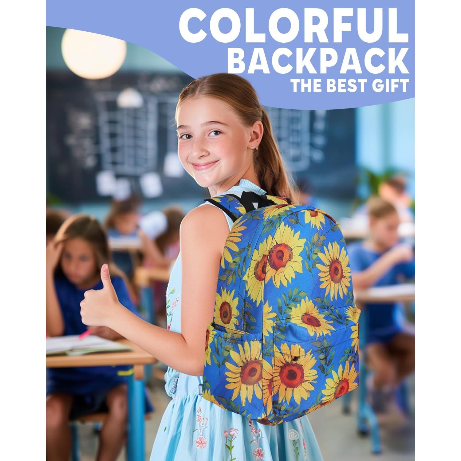 Mochila para Niños Girasol 42 cm Tela Oxford Escolar