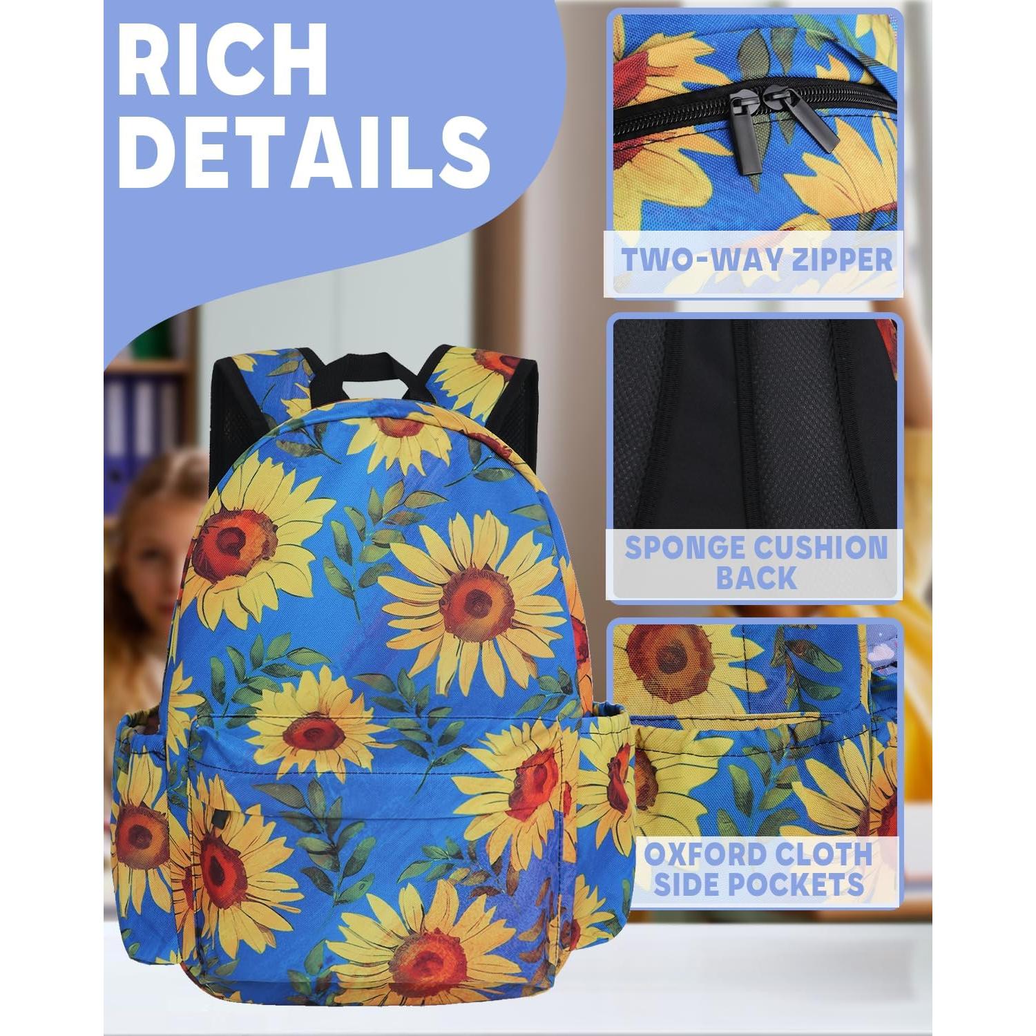 Mochila para Niños Girasol 42 cm Tela Oxford Escolar