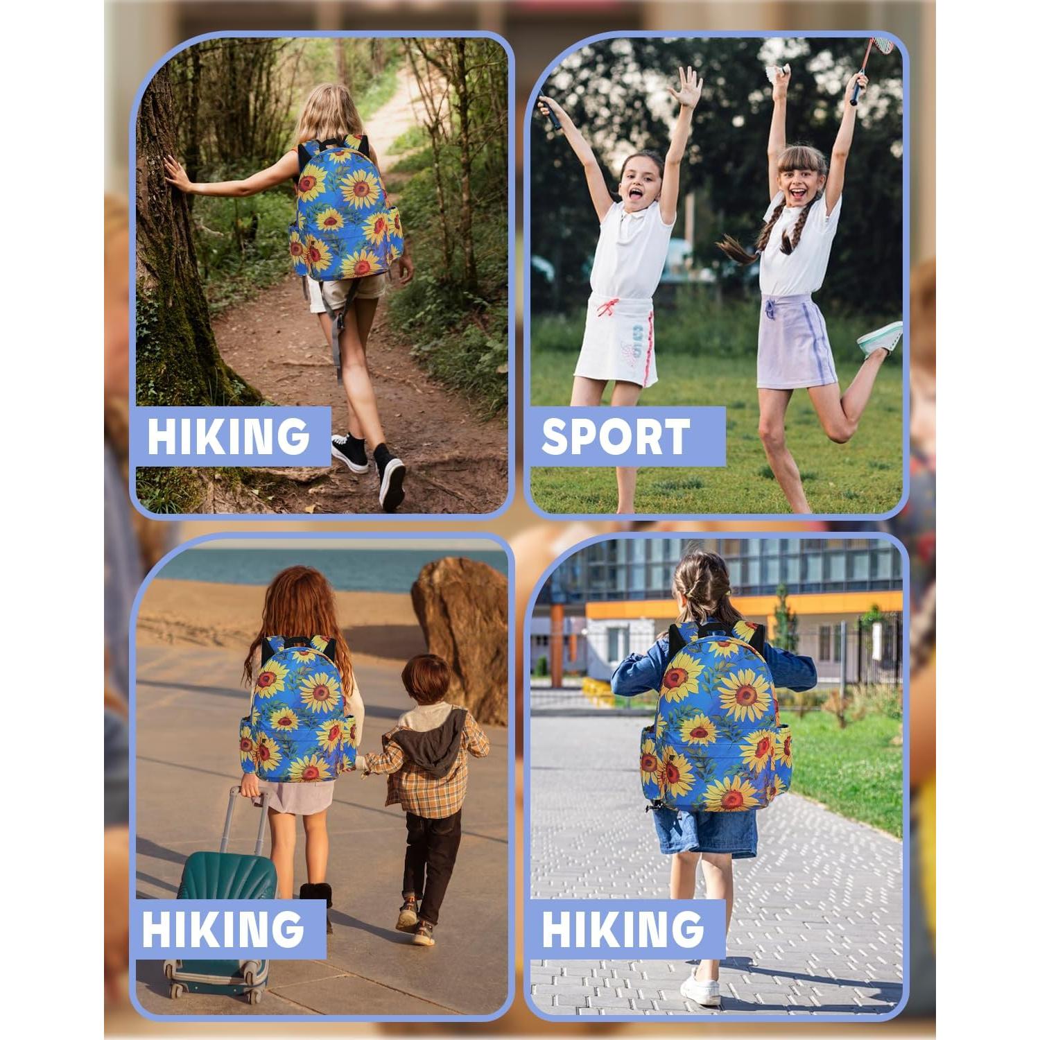 Mochila para Niños Girasol 42 cm Tela Oxford Escolar