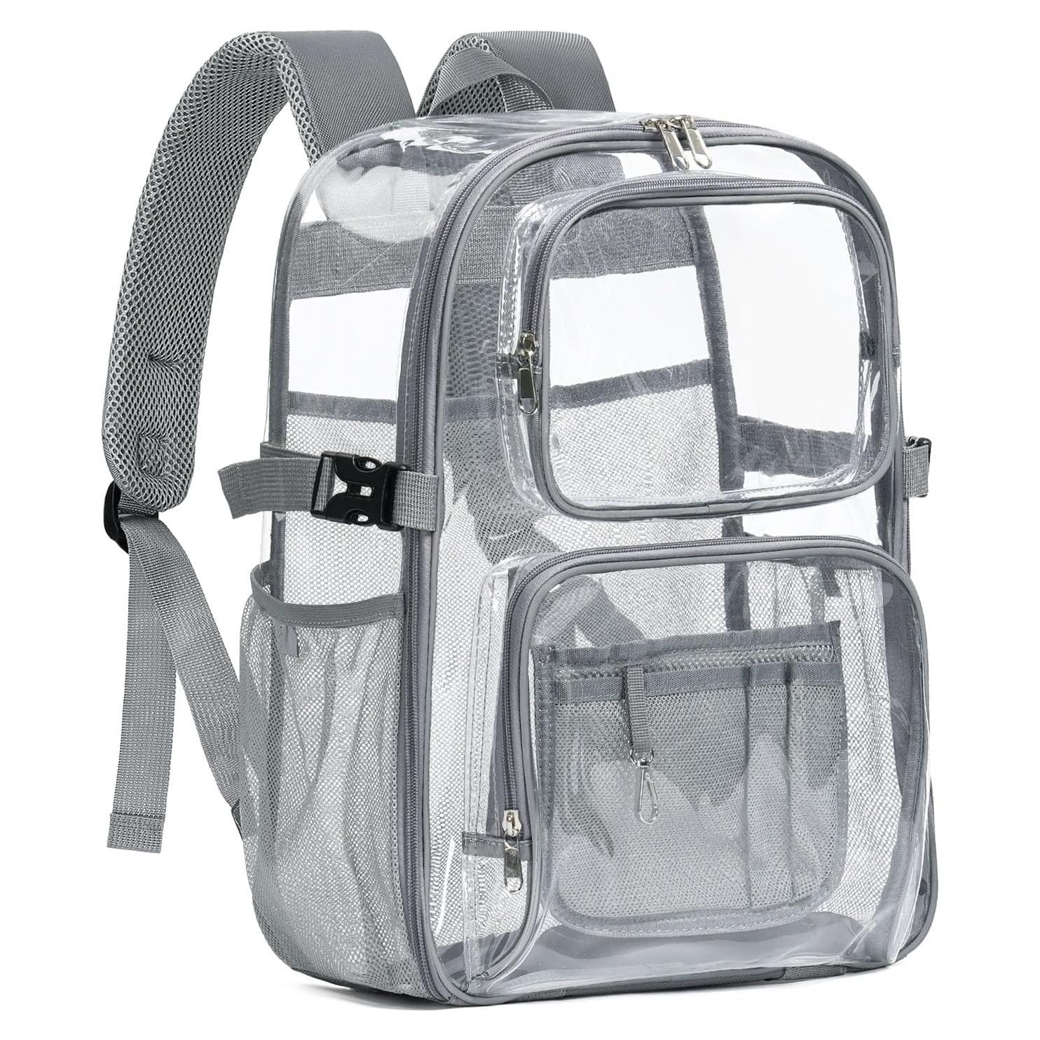 Mochila Transparente Resistente QOECI 22L con Tiras Reflectantes