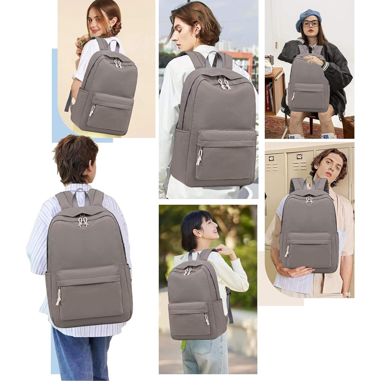 Mochila Escolar Bluboon para Niñas 20L Gris Claro