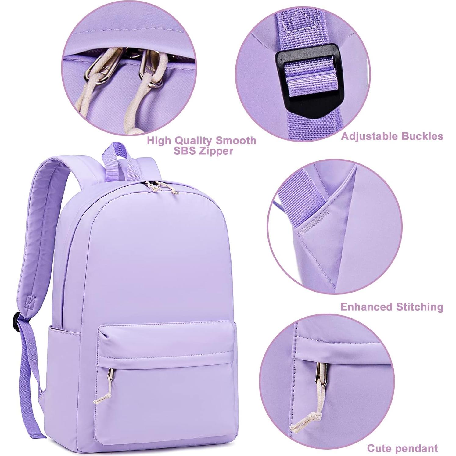 Mochila Escolar Bluboon para Niñas 20L Gris Claro