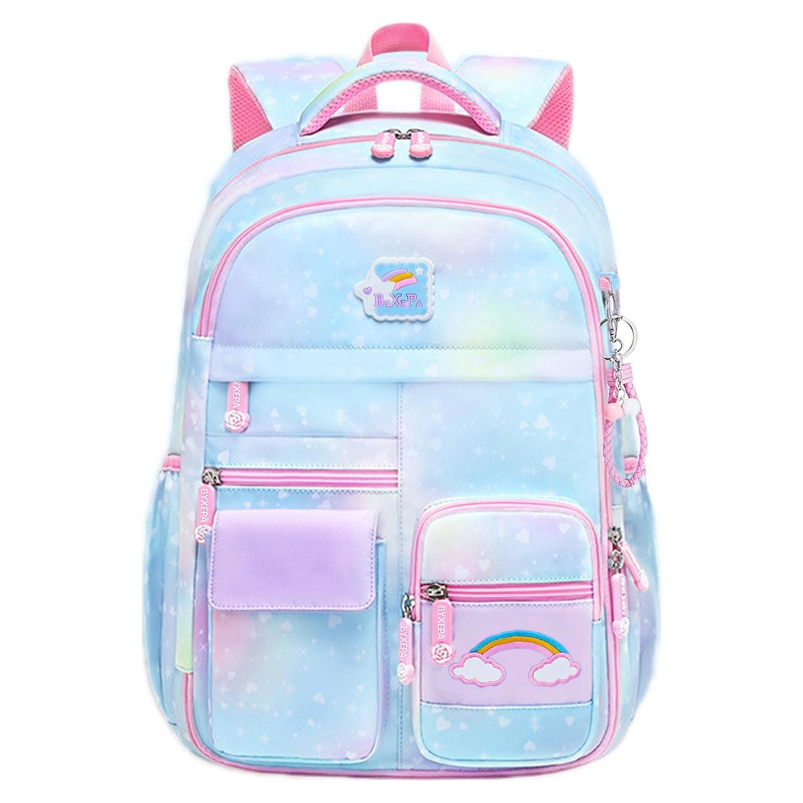 Mochila Escolar para Niñas BYXEPA Azul 40.9x29.2x17cm