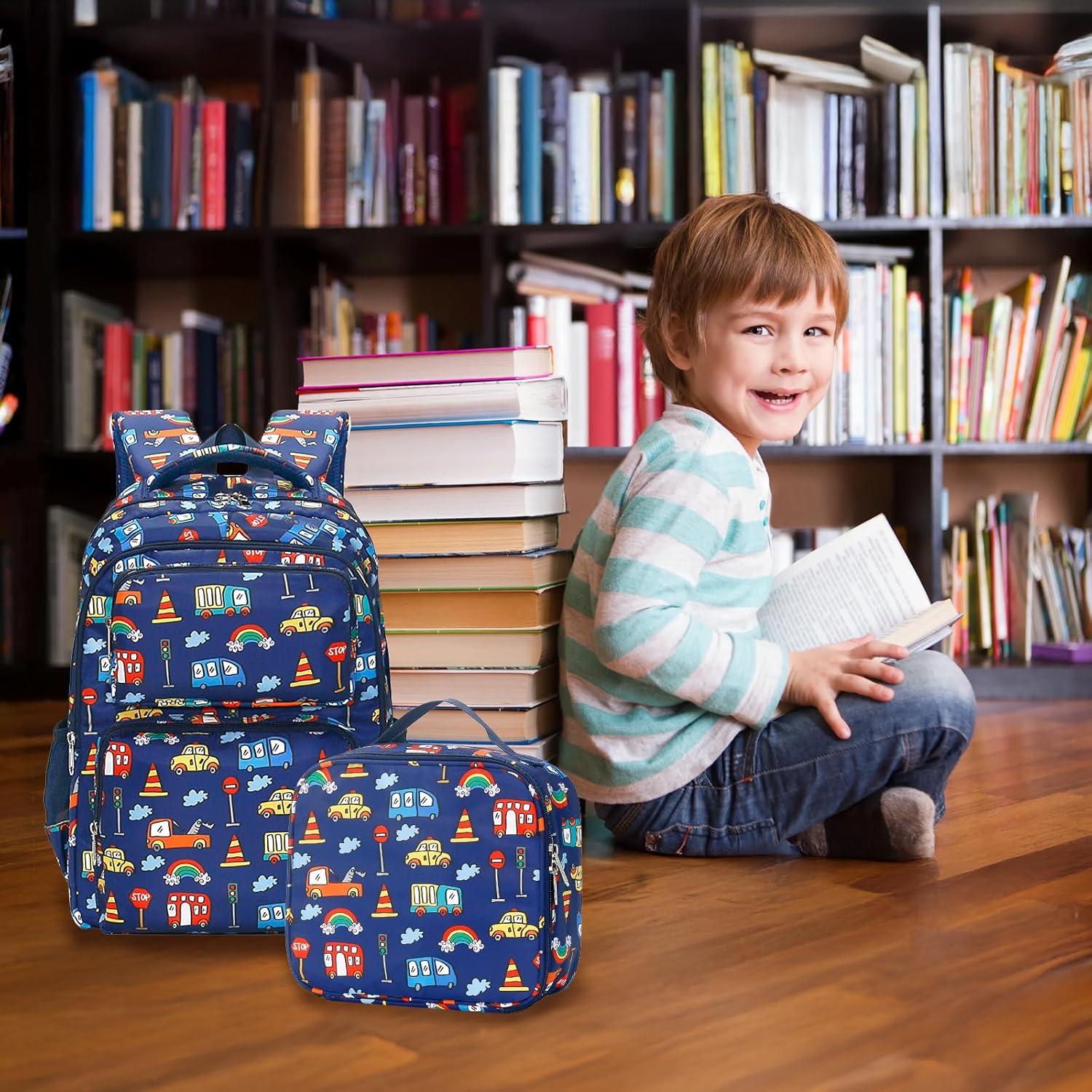 Set de 3 mochilas escolares YESGIRL con caja de almuerzo