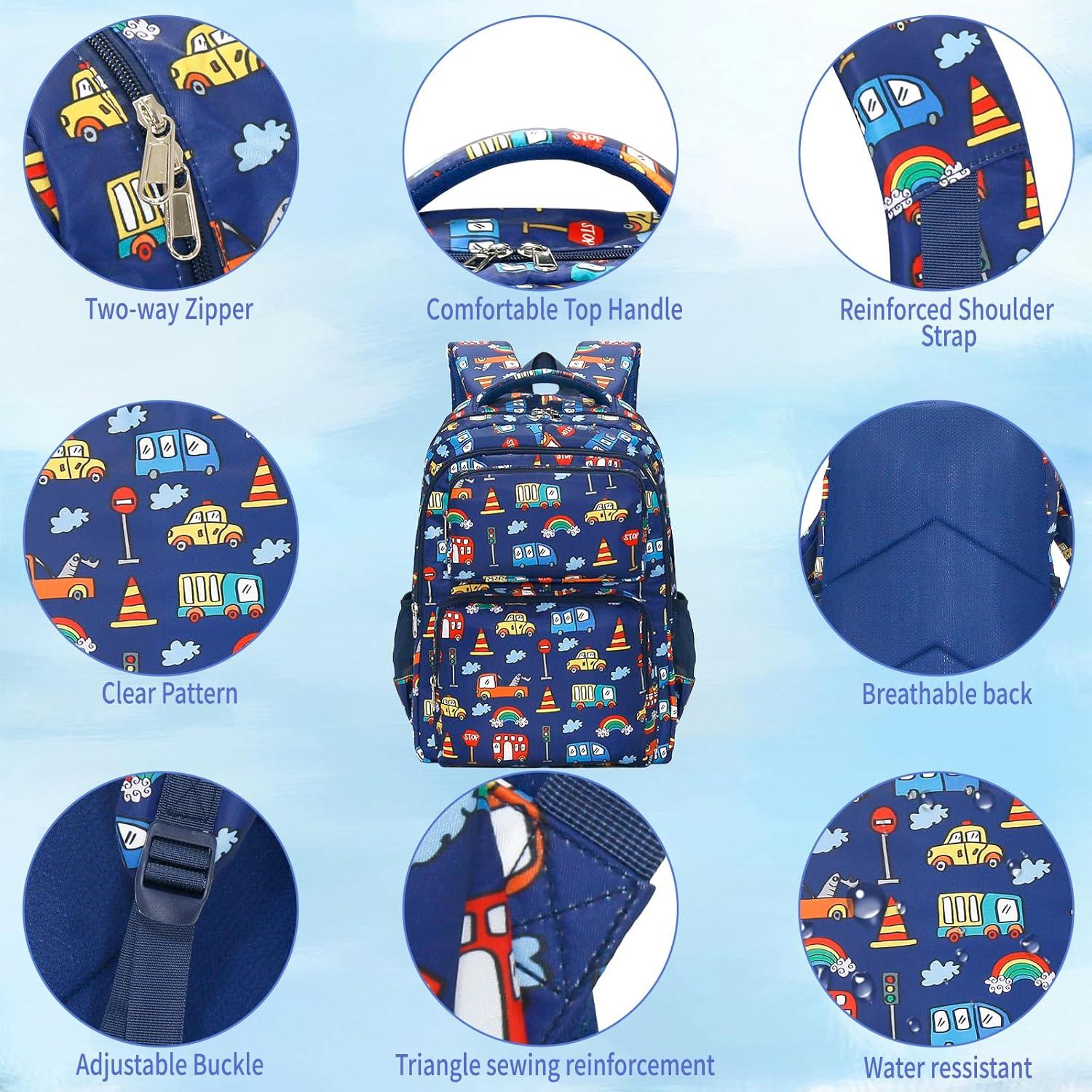 Set de 3 mochilas escolares YESGIRL con caja de almuerzo