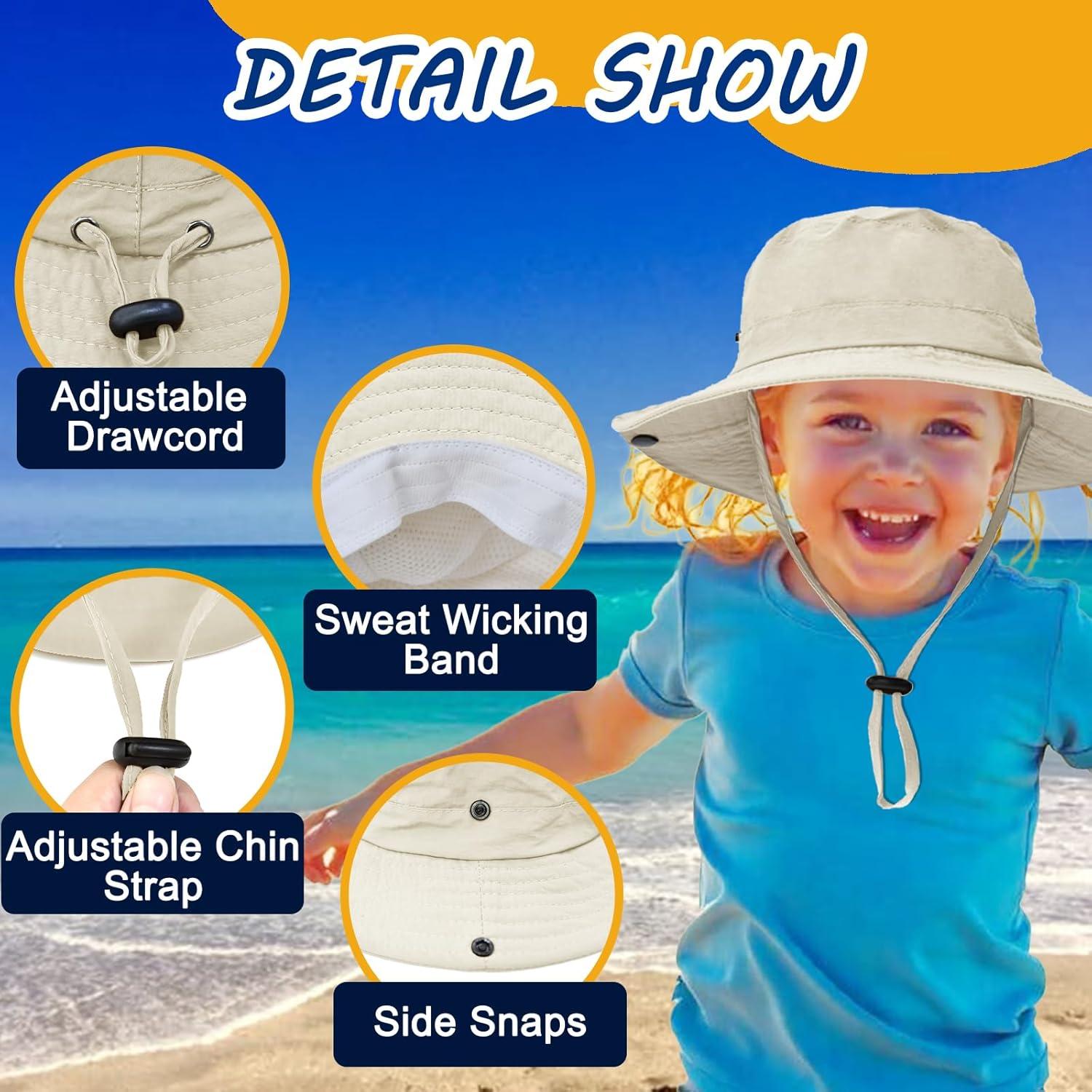 Sombrero de Sol Plegable para Niños UPF 50+ Beige