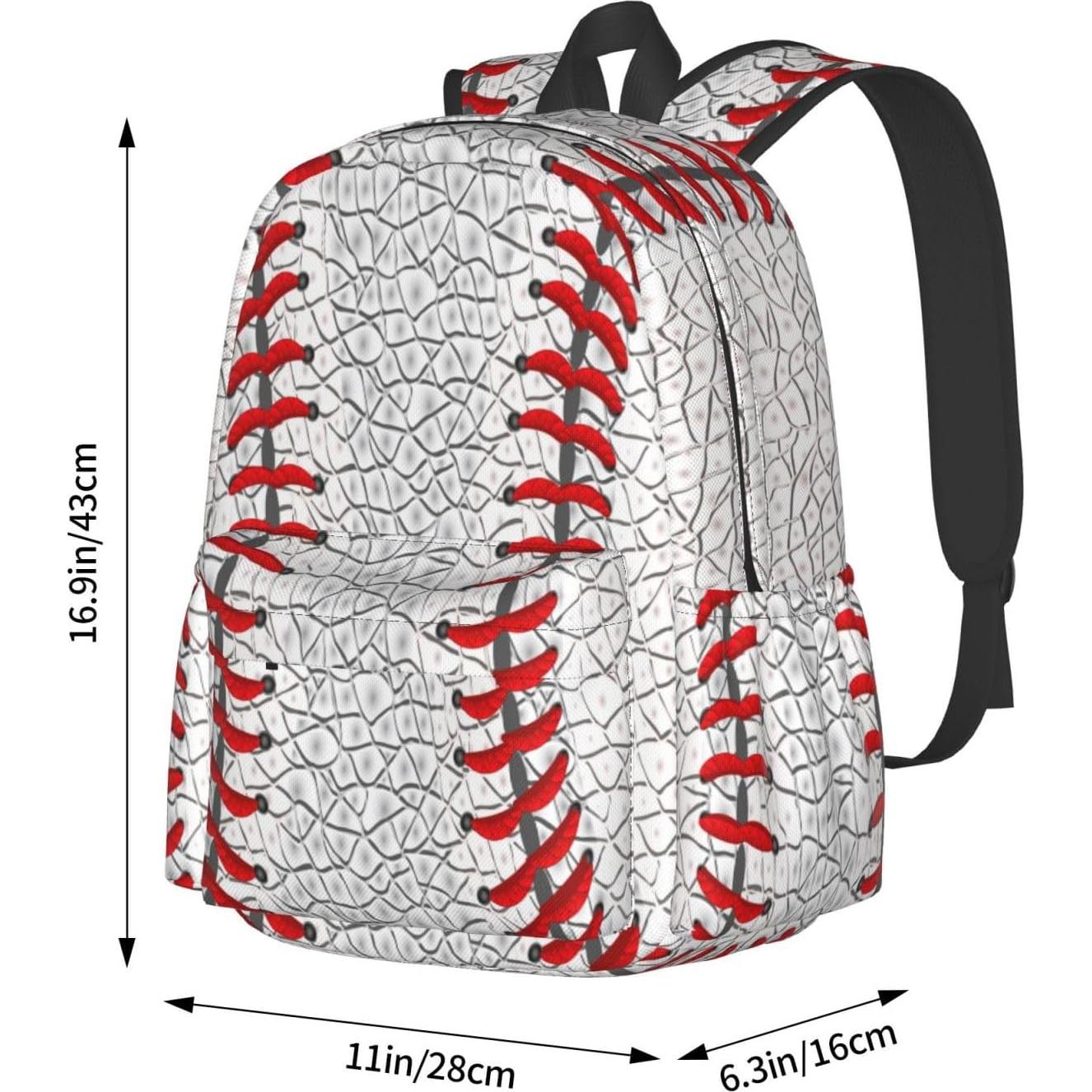 Mochila Escolar Ligera Unisex 28x16x43 cm - Color Béisbol