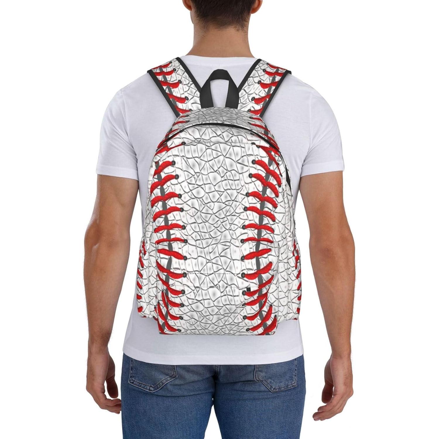 Mochila Escolar Ligera Unisex 28x16x43 cm - Color Béisbol