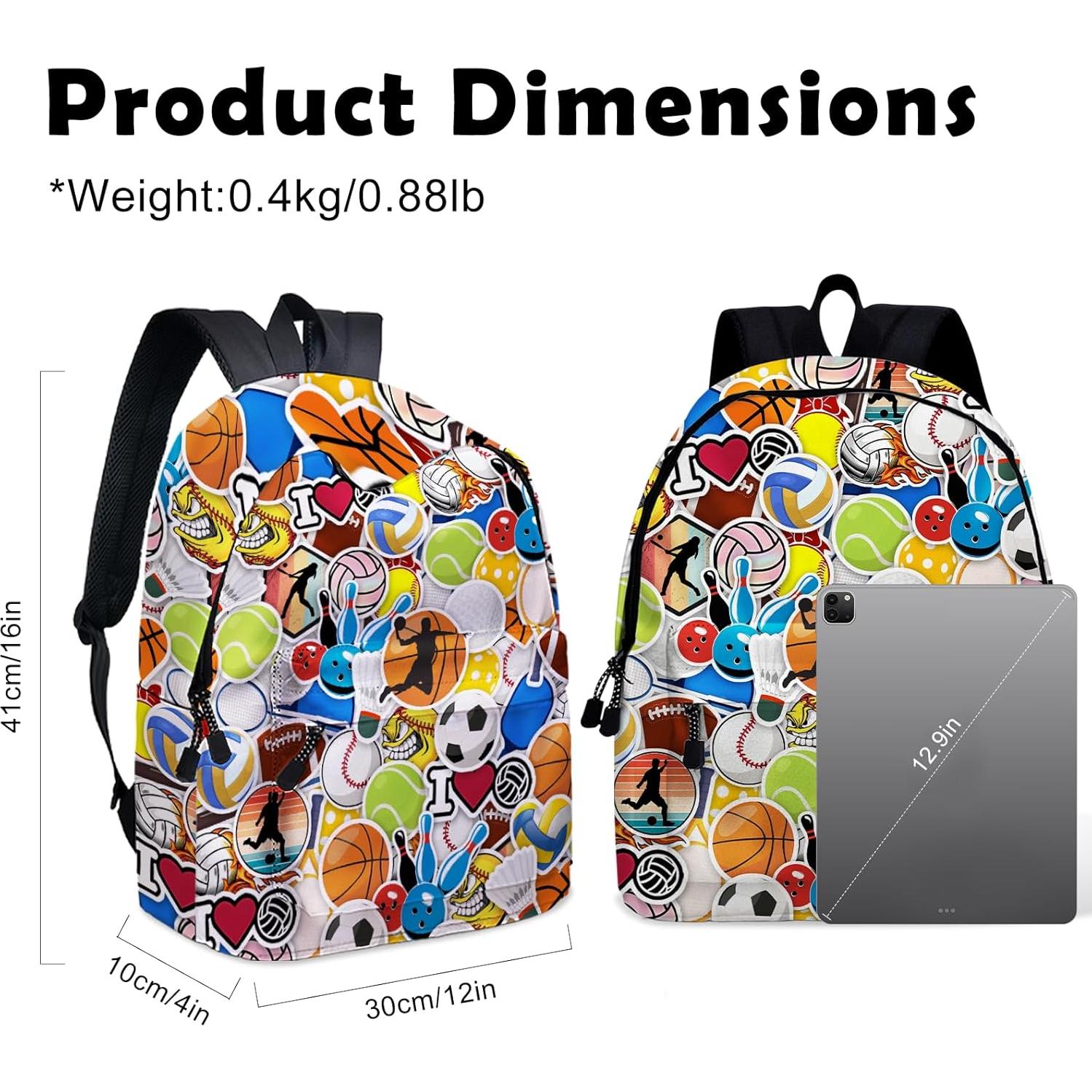 Mochila Escolar Deportiva ROVOZAR 41x31x10 cm para Niños