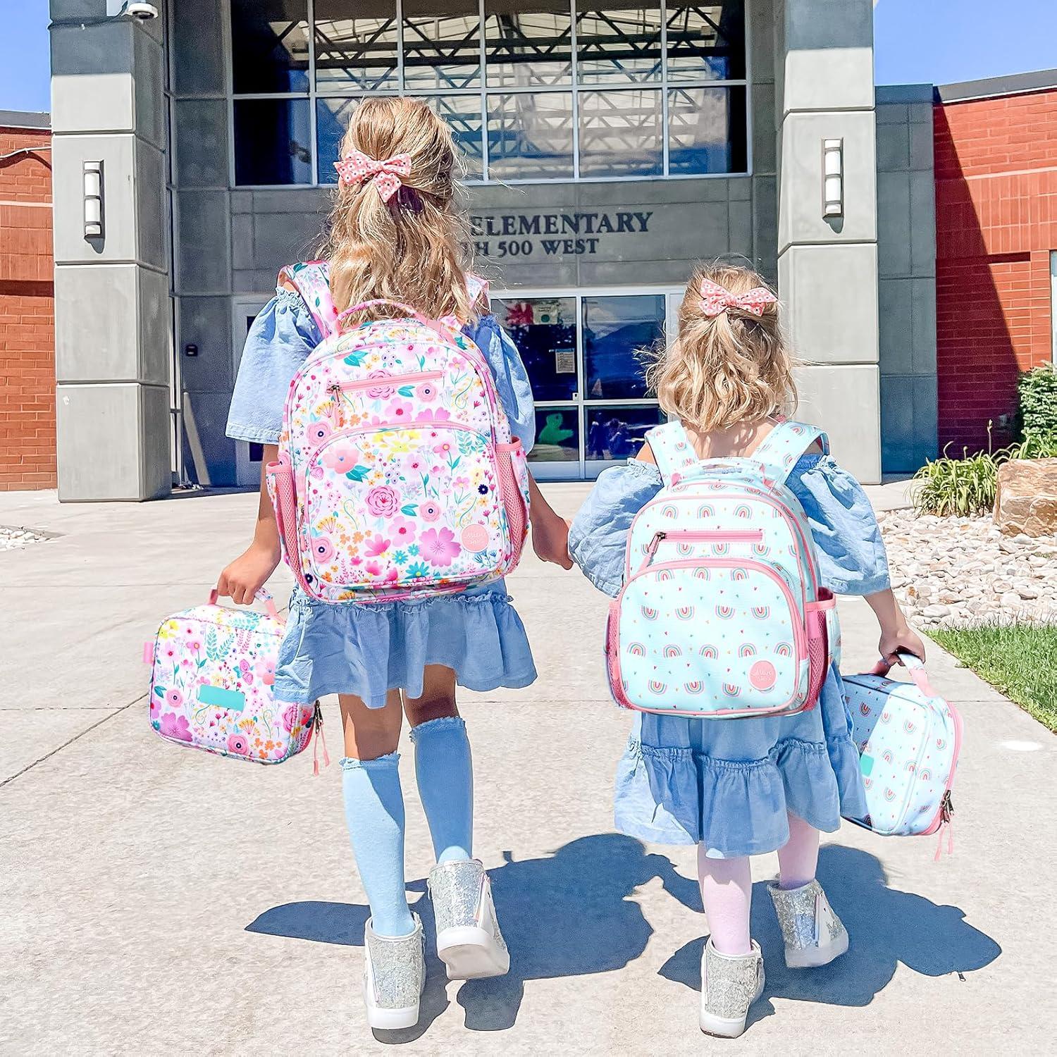 Mochila para Niñas Mibasies Rosa Floral 12L 38x29x12 cm