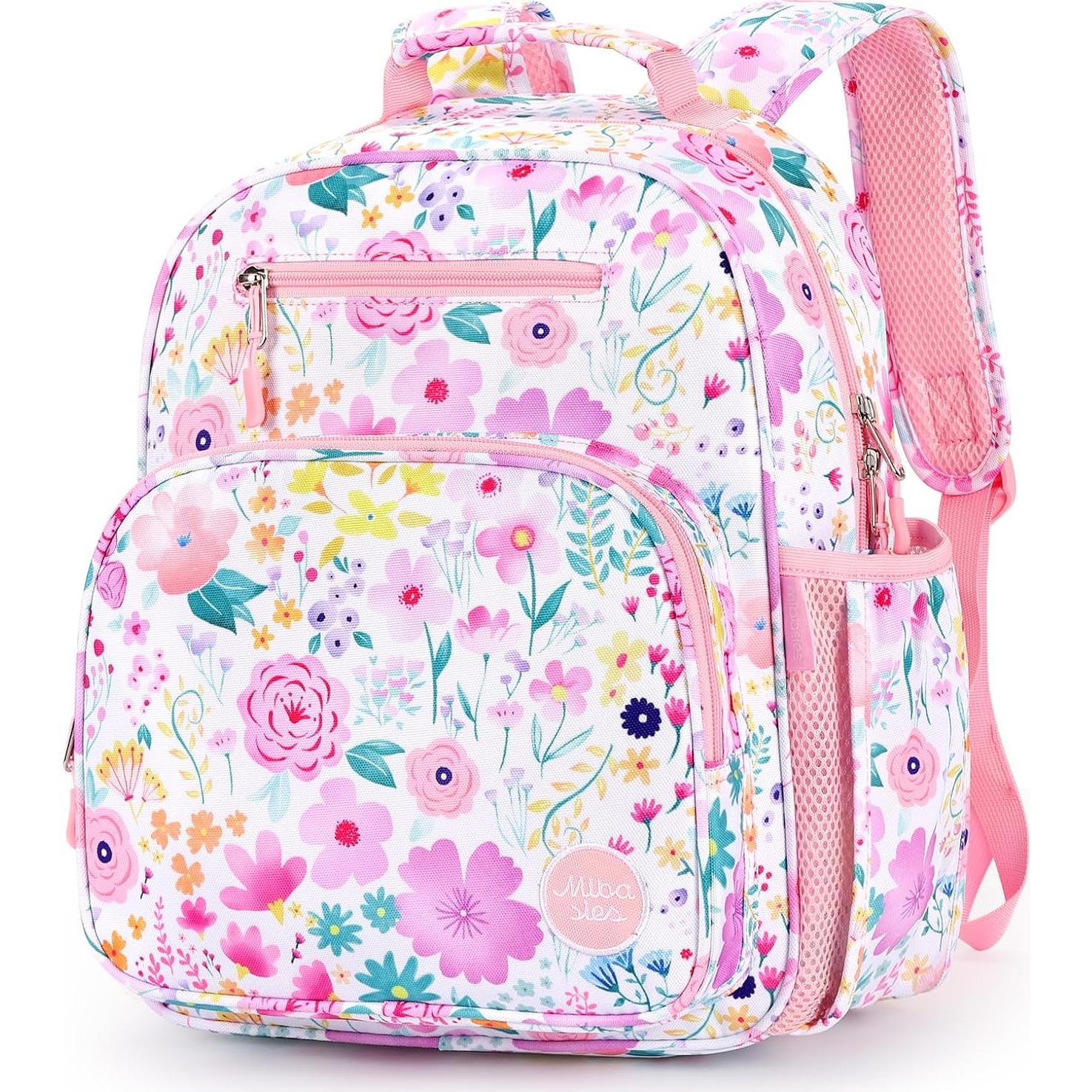 Mochila para Niñas Mibasies Rosa Floral 12L 38x29x12 cm