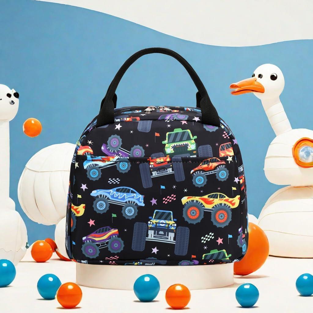 Mochila Escolar CAMTOP Monster Truck con Bolsa de Almuerzo
