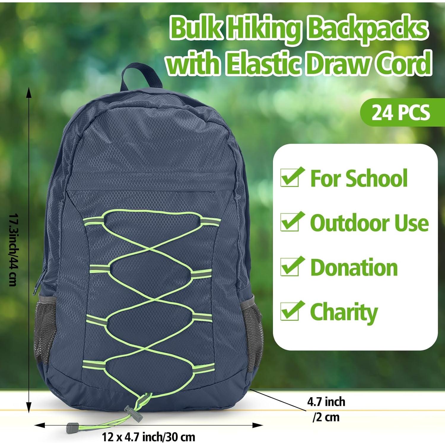 12 Mochilas Plegables Azules Dansydaisy 43 cm para Viajes