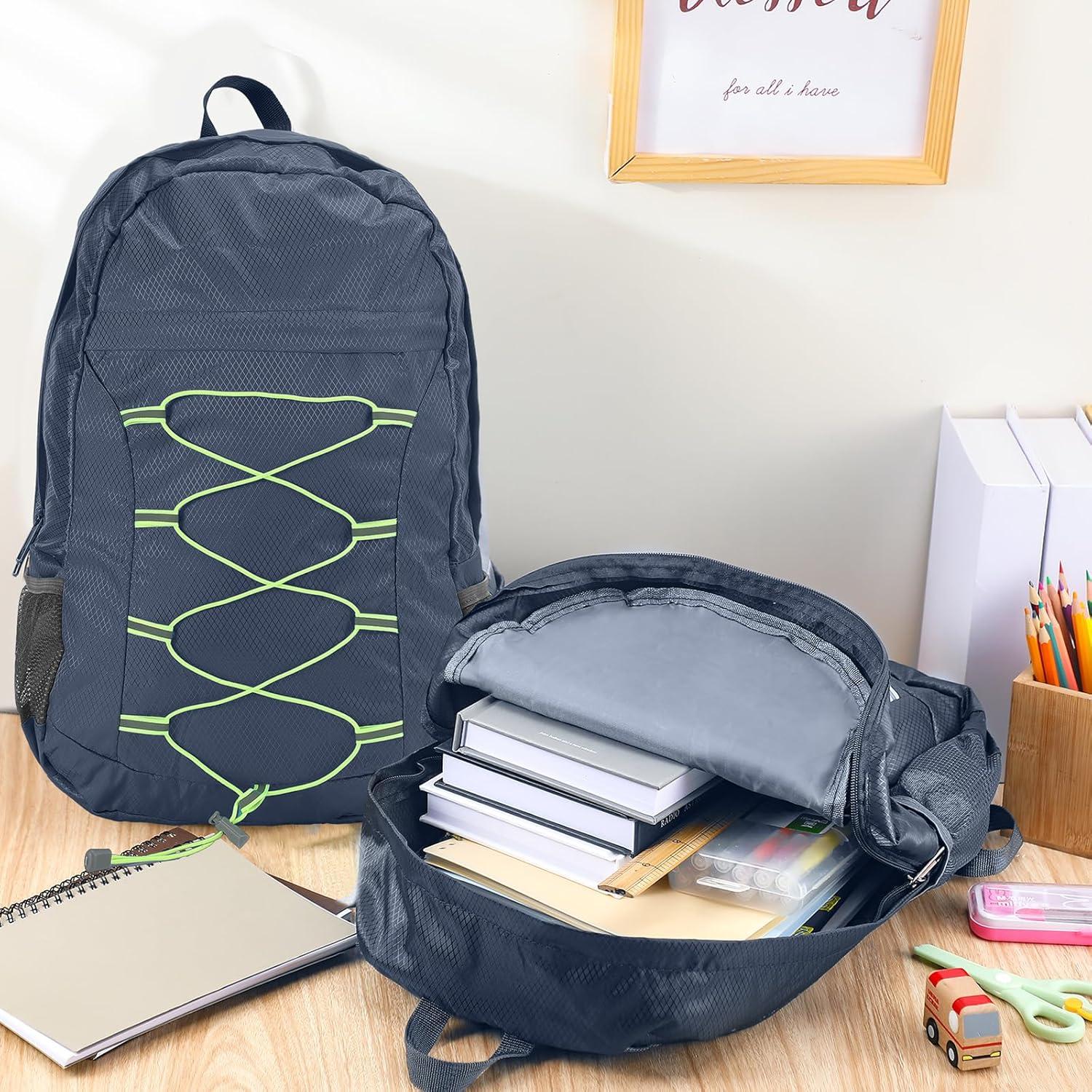 12 Mochilas Plegables Azules Dansydaisy 43 cm para Viajes