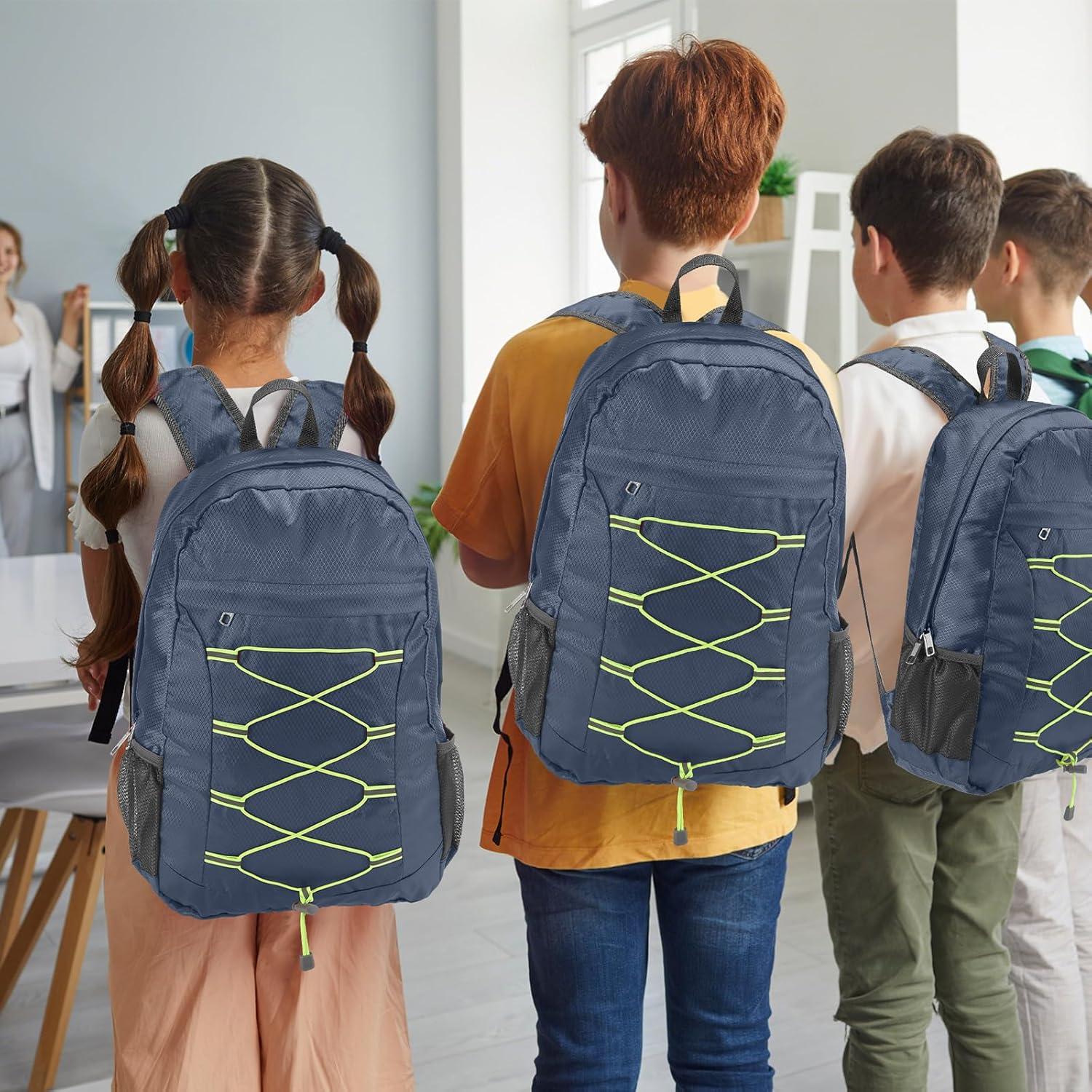 12 Mochilas Plegables Azules Dansydaisy 43 cm para Viajes