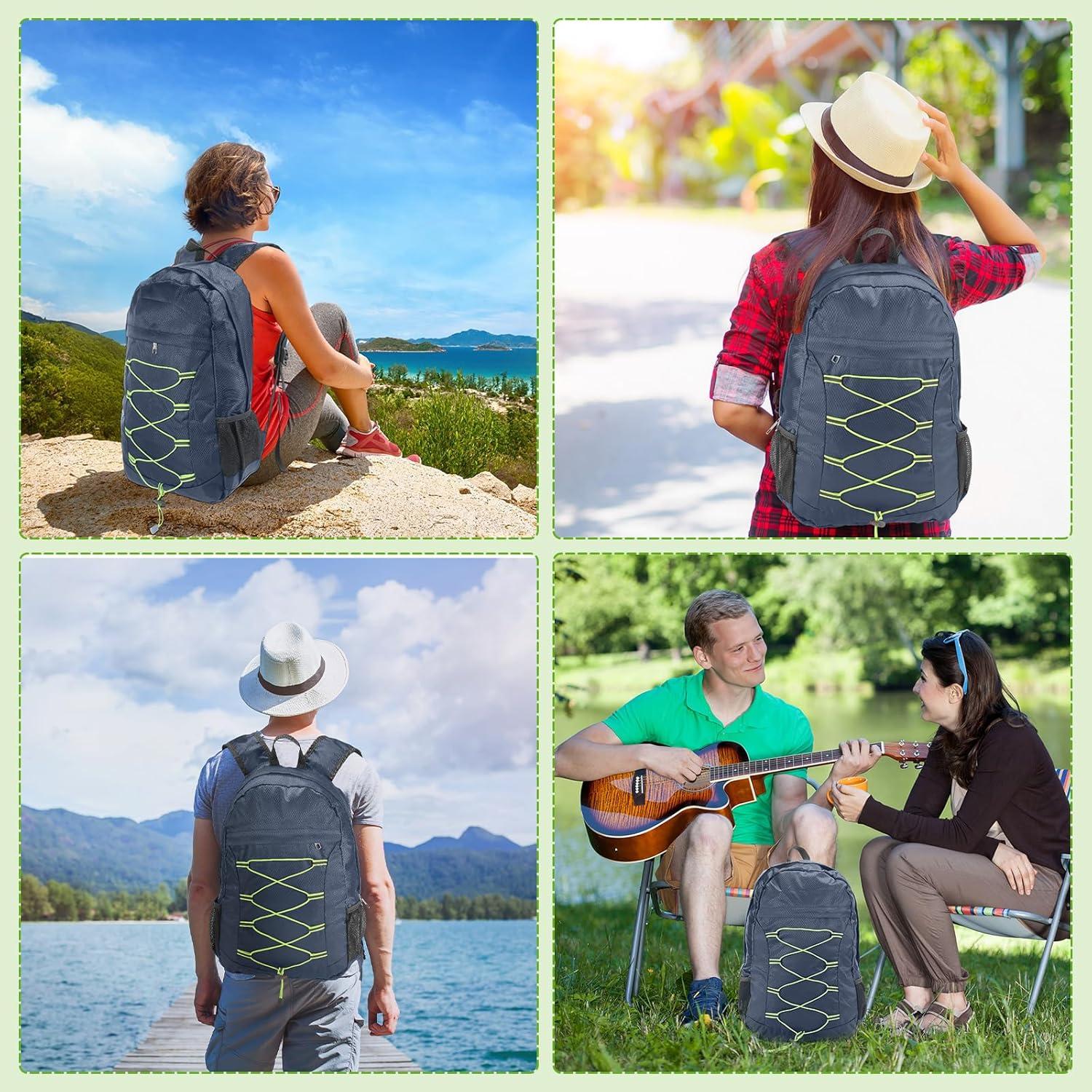 12 Mochilas Plegables Azules Dansydaisy 43 cm para Viajes