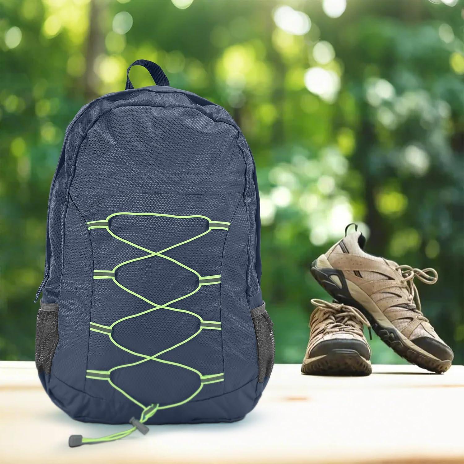 12 Mochilas Plegables Azules Dansydaisy 43 cm para Viajes