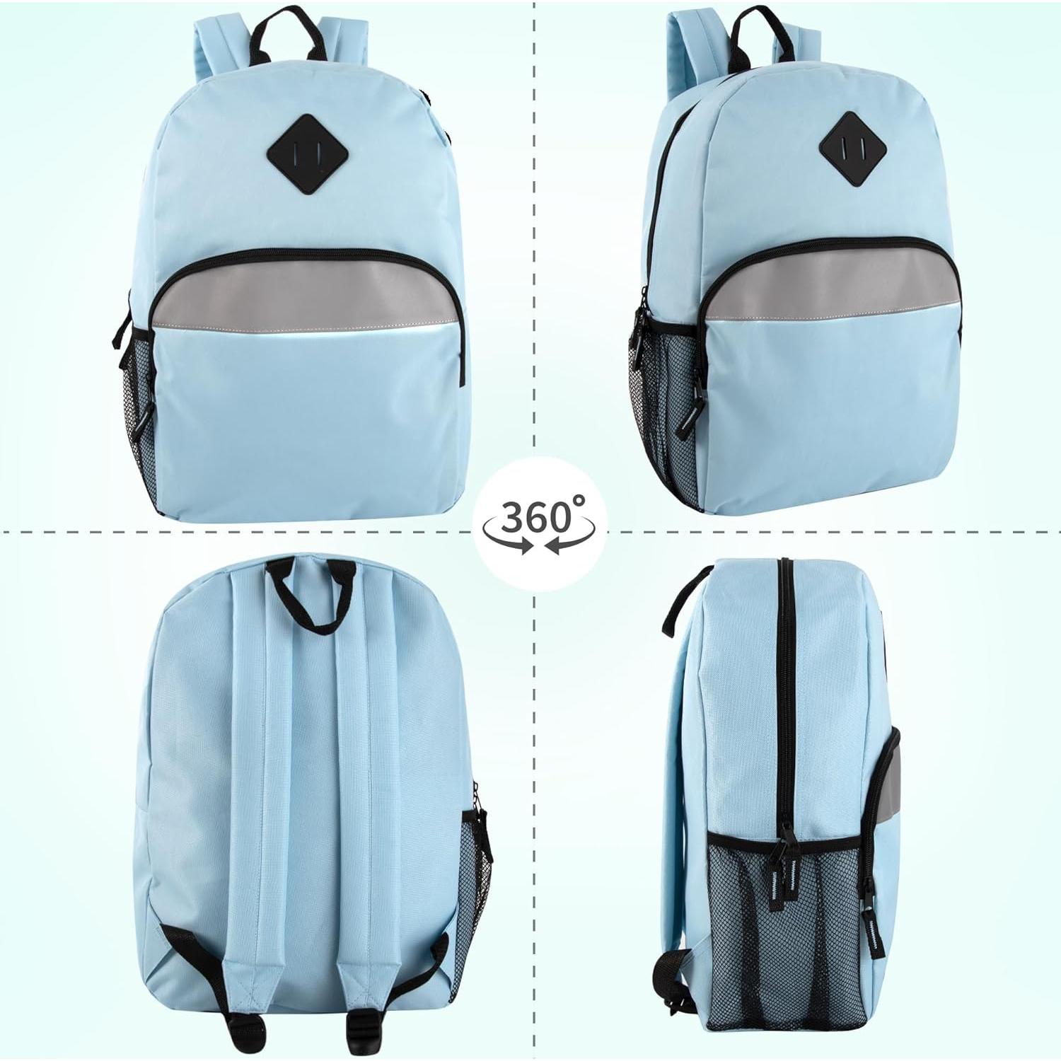 Mochila Escolar Reflectante Trail Maker Azul 20L con Bolsillos