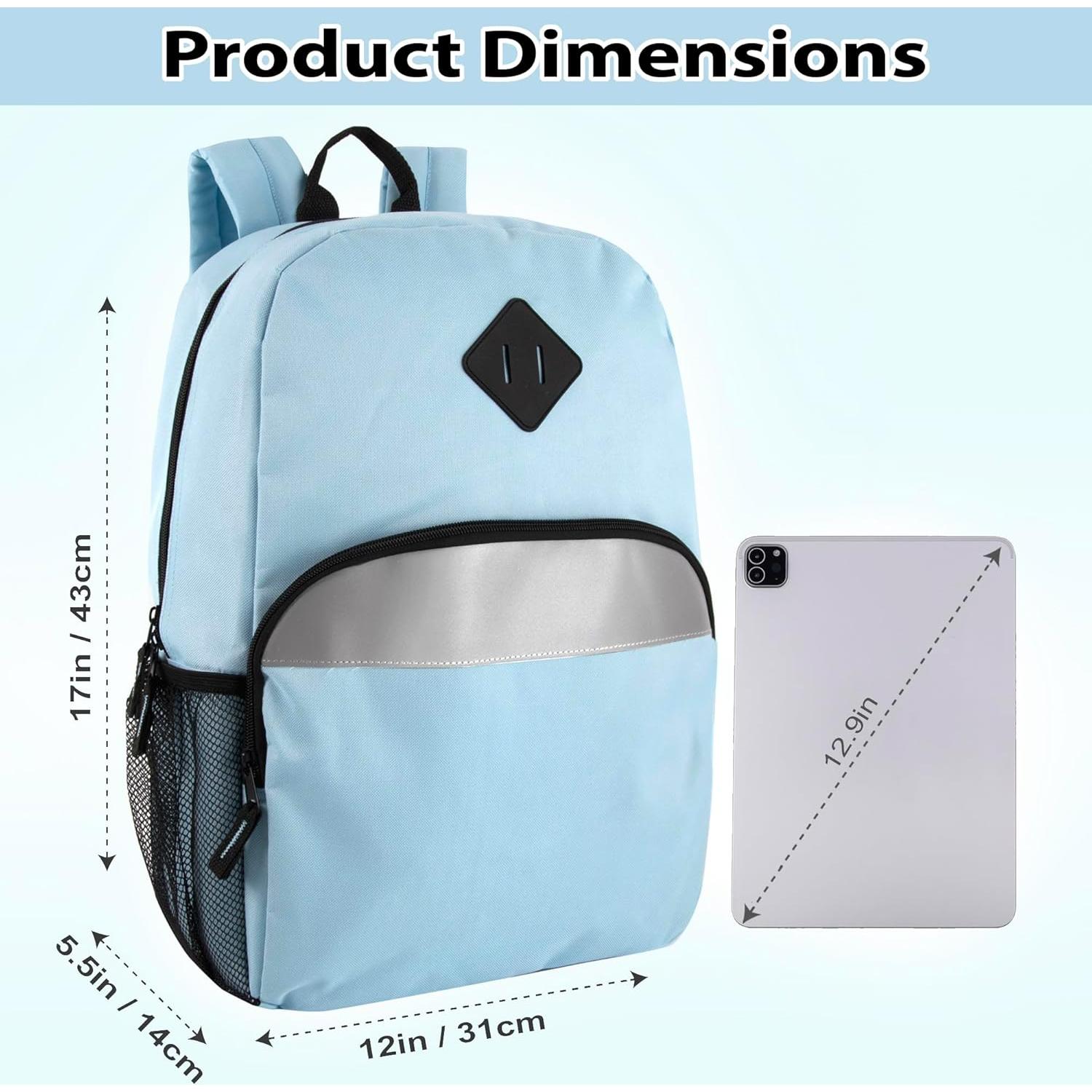 Mochila Escolar Reflectante Trail Maker Azul 20L con Bolsillos