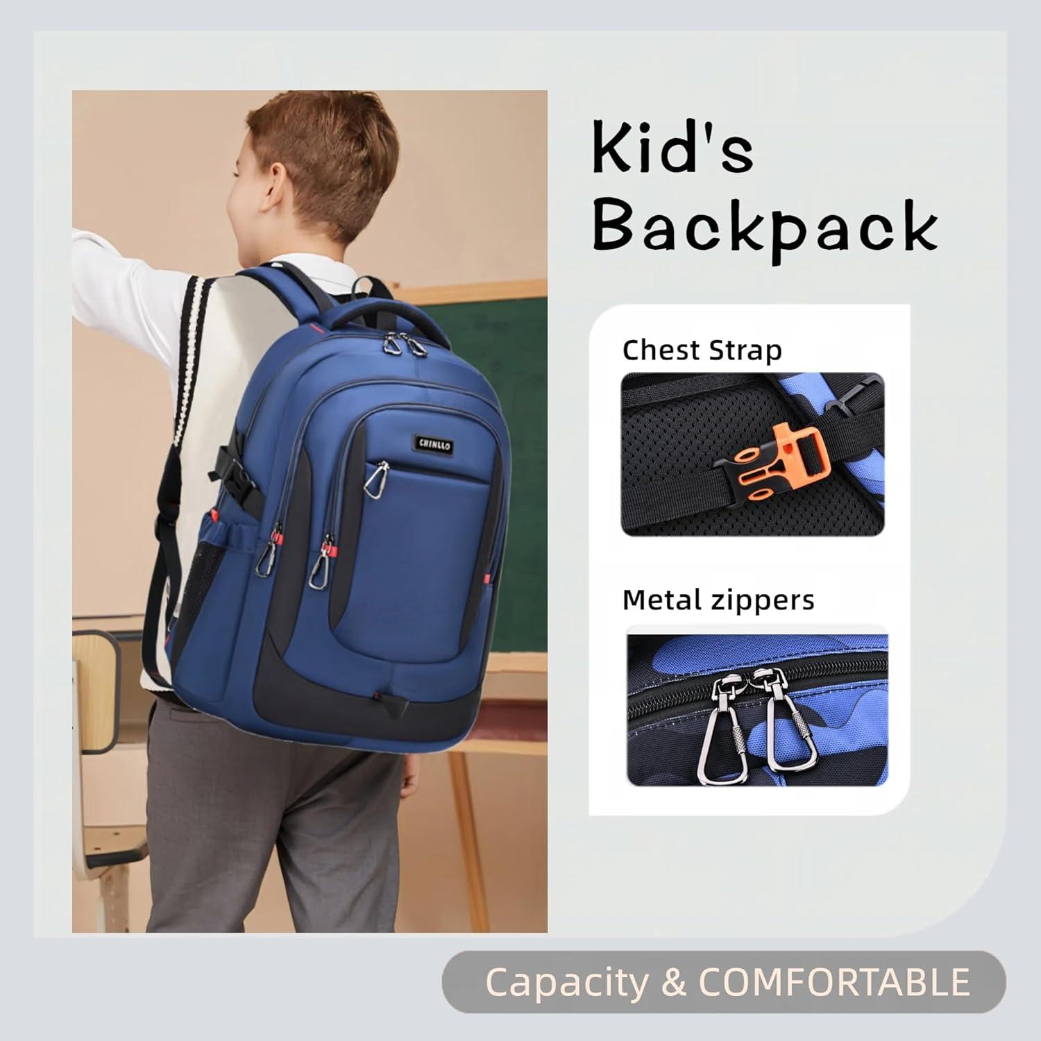 Mochila Escolar Camo para Niños 31x18x45 cm Resistente Agua