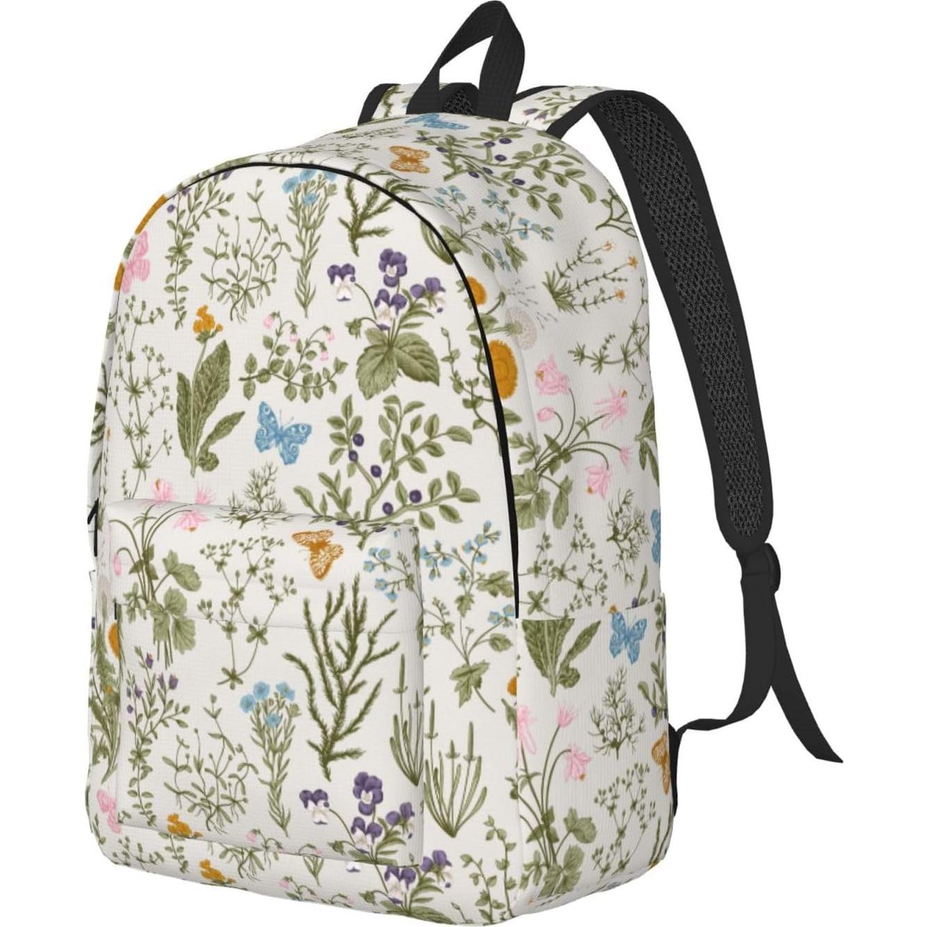 Mochila Lona Floral Vintage 15" GVGOAGL Unisex 16L