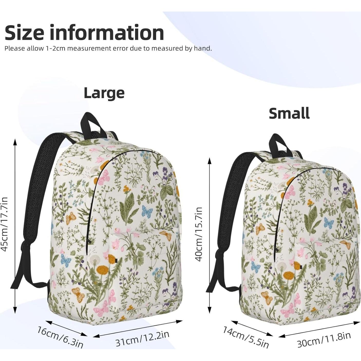 Mochila Lona Floral Vintage 15" GVGOAGL Unisex 16L