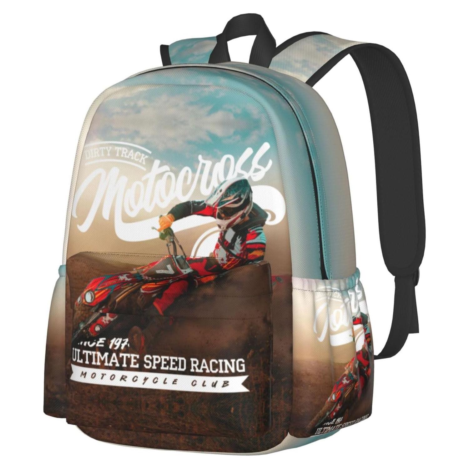 Mochila Escolar Tezmd Motocross 16" Ligera Unisex