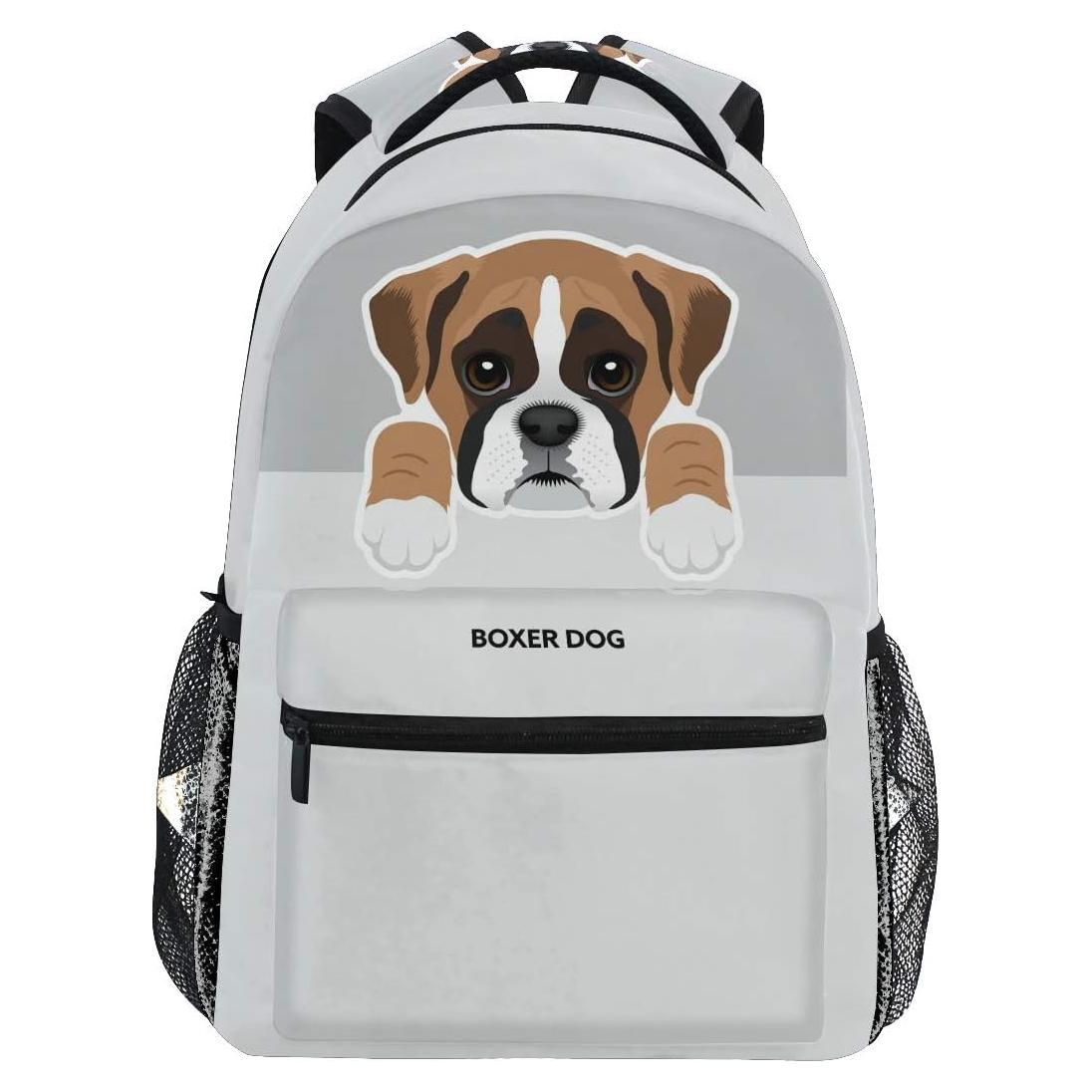 Mochila Escolar Personalizada Armanity Perro Boxeador 29.2x20.3cm