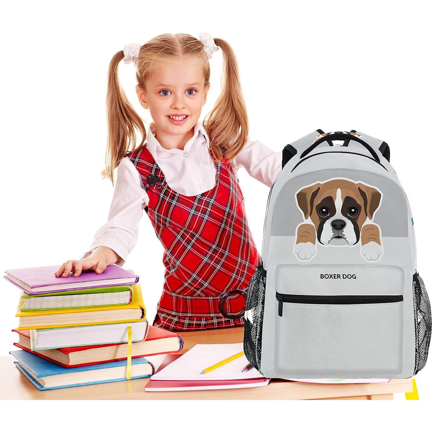 Mochila Escolar Personalizada Armanity Perro Boxeador 29.2x20.3cm