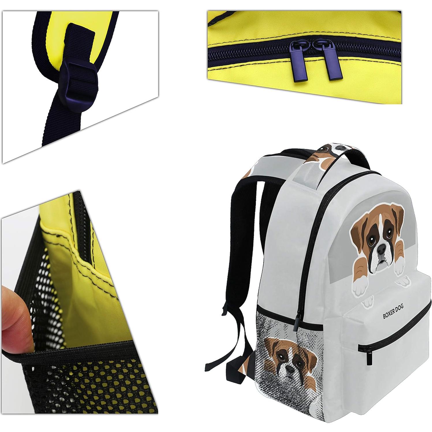 Mochila Escolar Personalizada Armanity Perro Boxeador 29.2x20.3cm