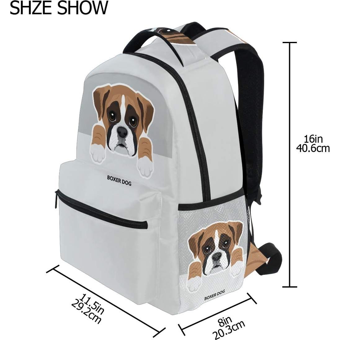 Mochila Escolar Personalizada Armanity Perro Boxeador 29.2x20.3cm