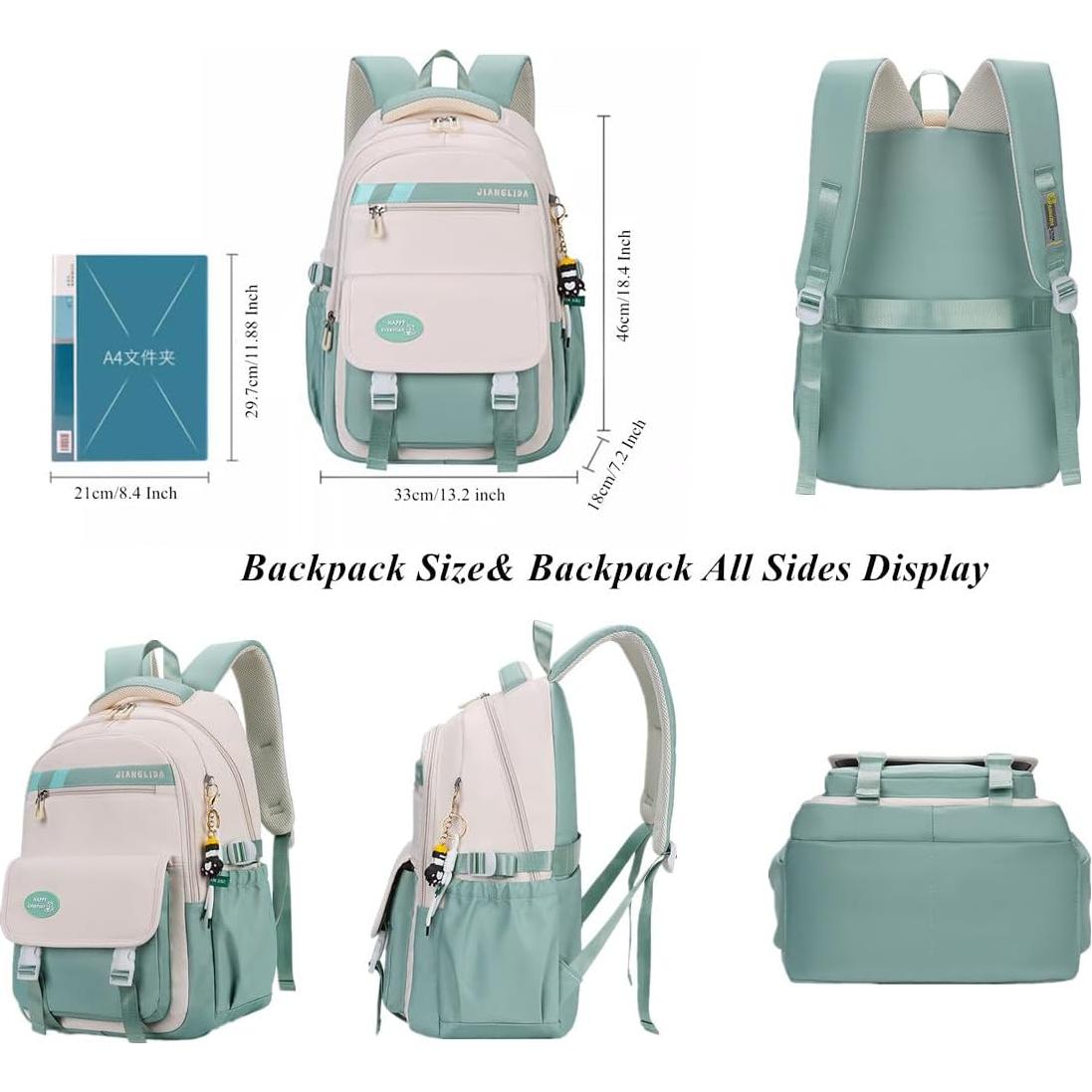 Mochila Escolar VIDOSCLA para Niñas 27L con Compartimentos