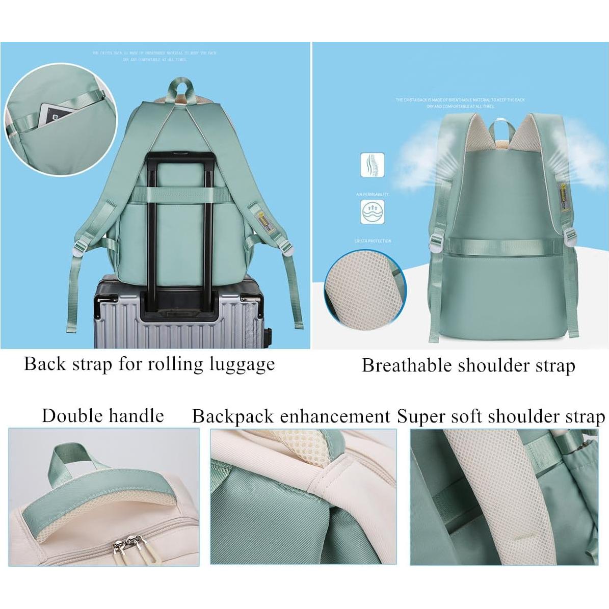 Mochila Escolar VIDOSCLA para Niñas 27L con Compartimentos