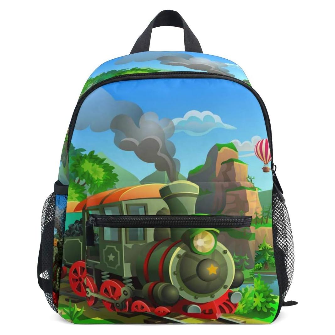Mochila Infantil AUUXVA Tren 25x10x30cm para Niños 3-6 Años