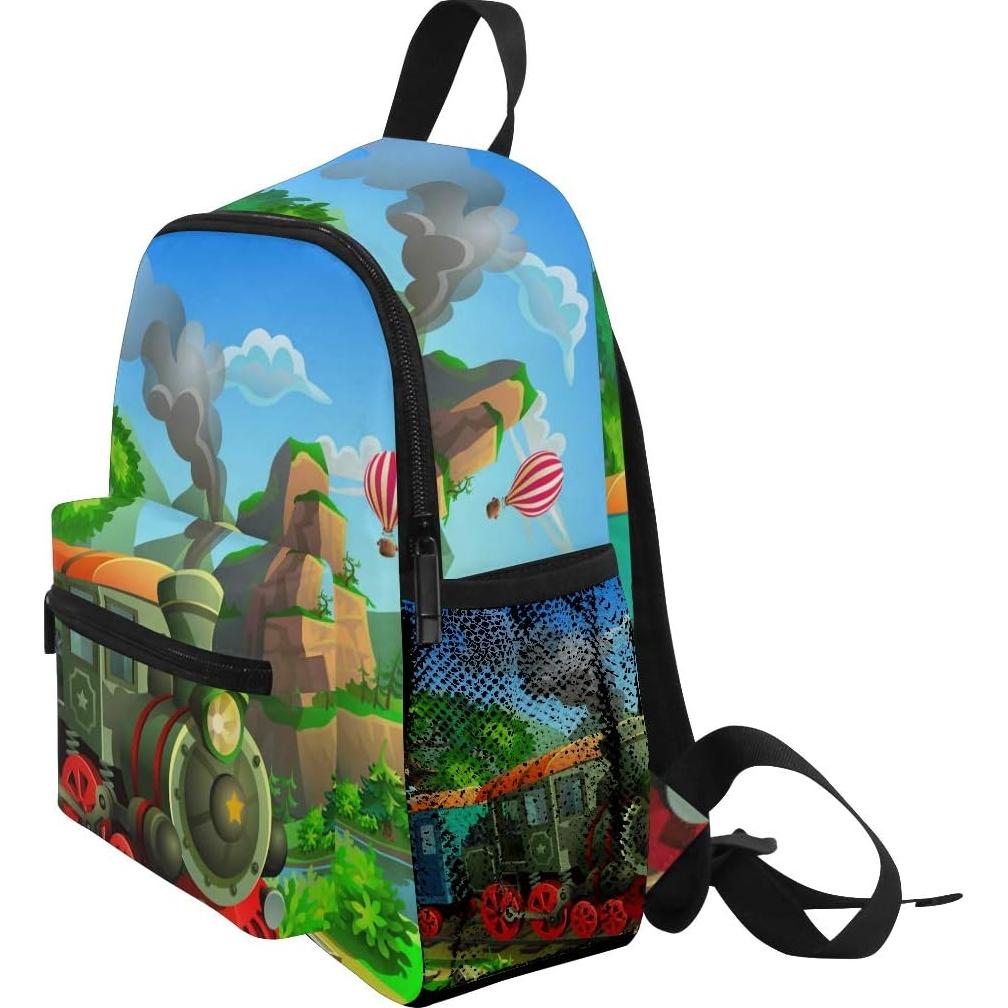 Mochila Infantil AUUXVA Tren 25x10x30cm para Niños 3-6 Años