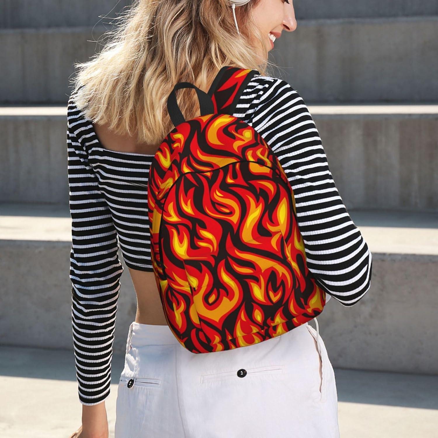 Mochila Lona Cool Fire 15" para Niños y Adultos - Ligera