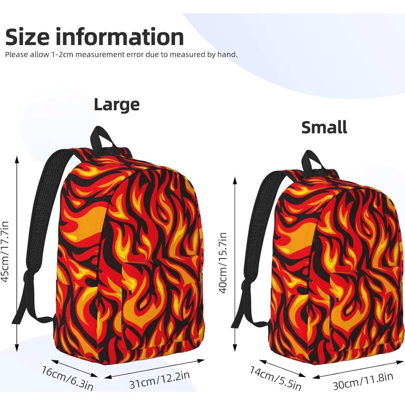 Mochila Lona Cool Fire 15" para Niños y Adultos - Ligera