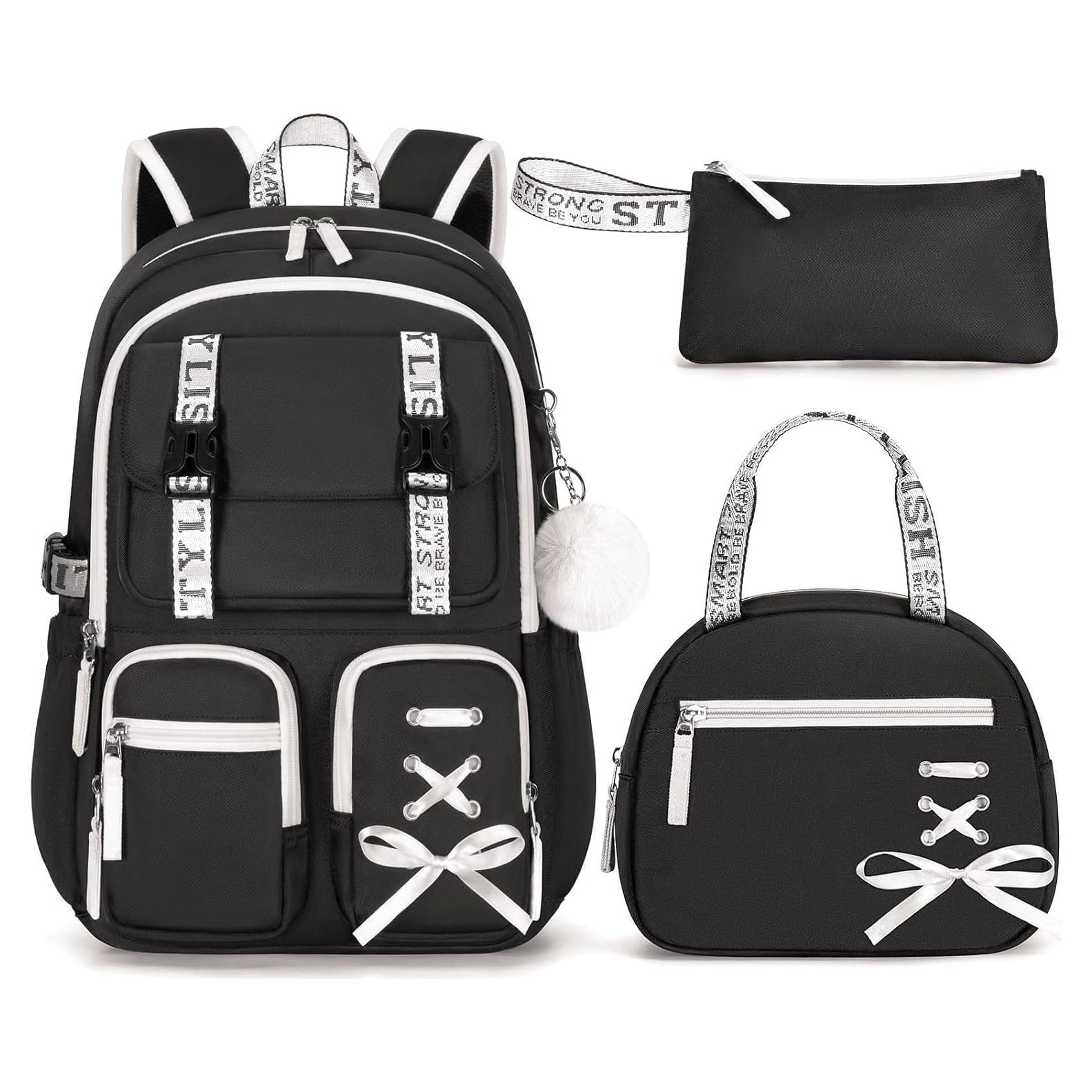 Mochila Fimibuke 3 en 1 para Niñas - Impermeable, Negro