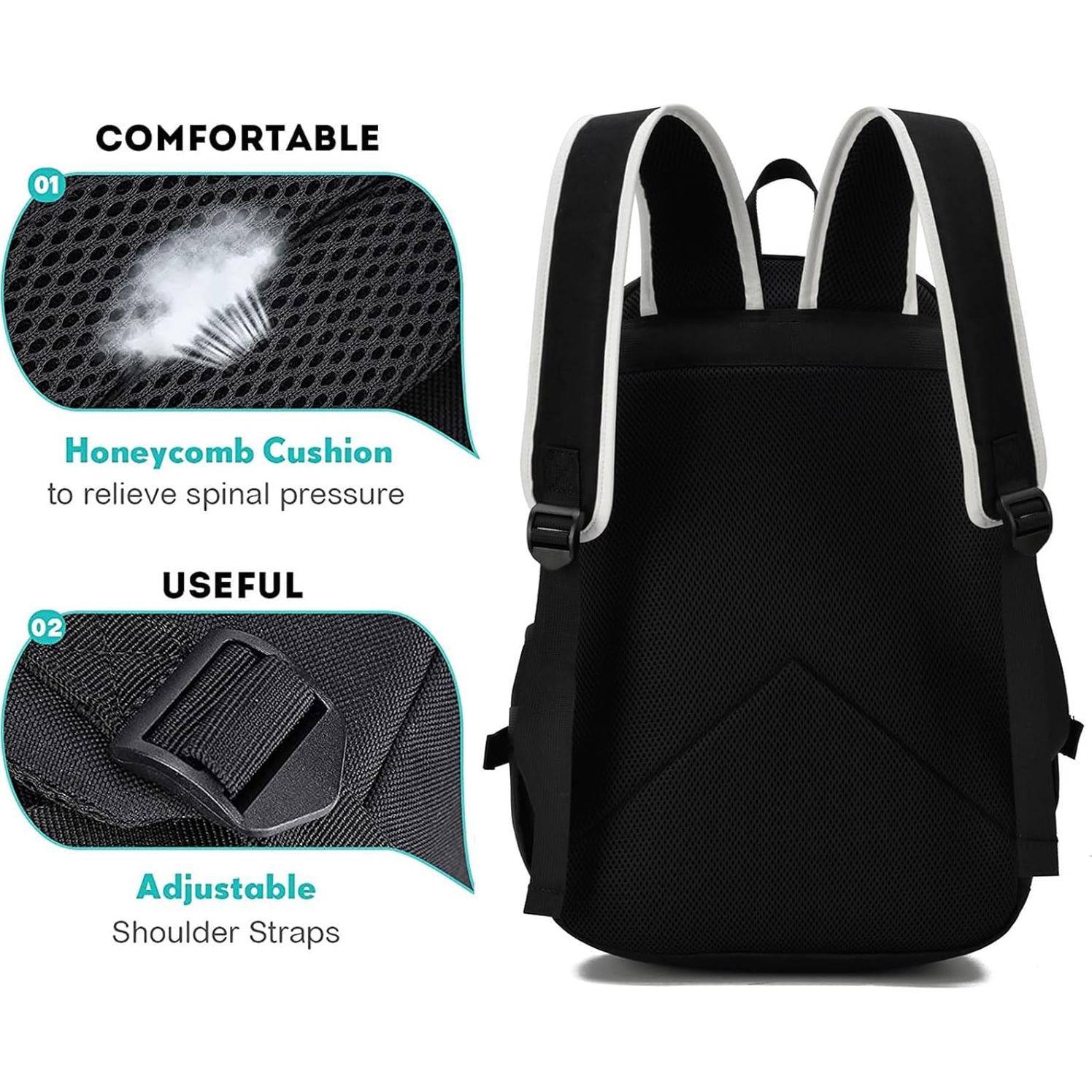 Mochila Escolar EZYCOK para Laptop 14" con Bandolera y Estuche