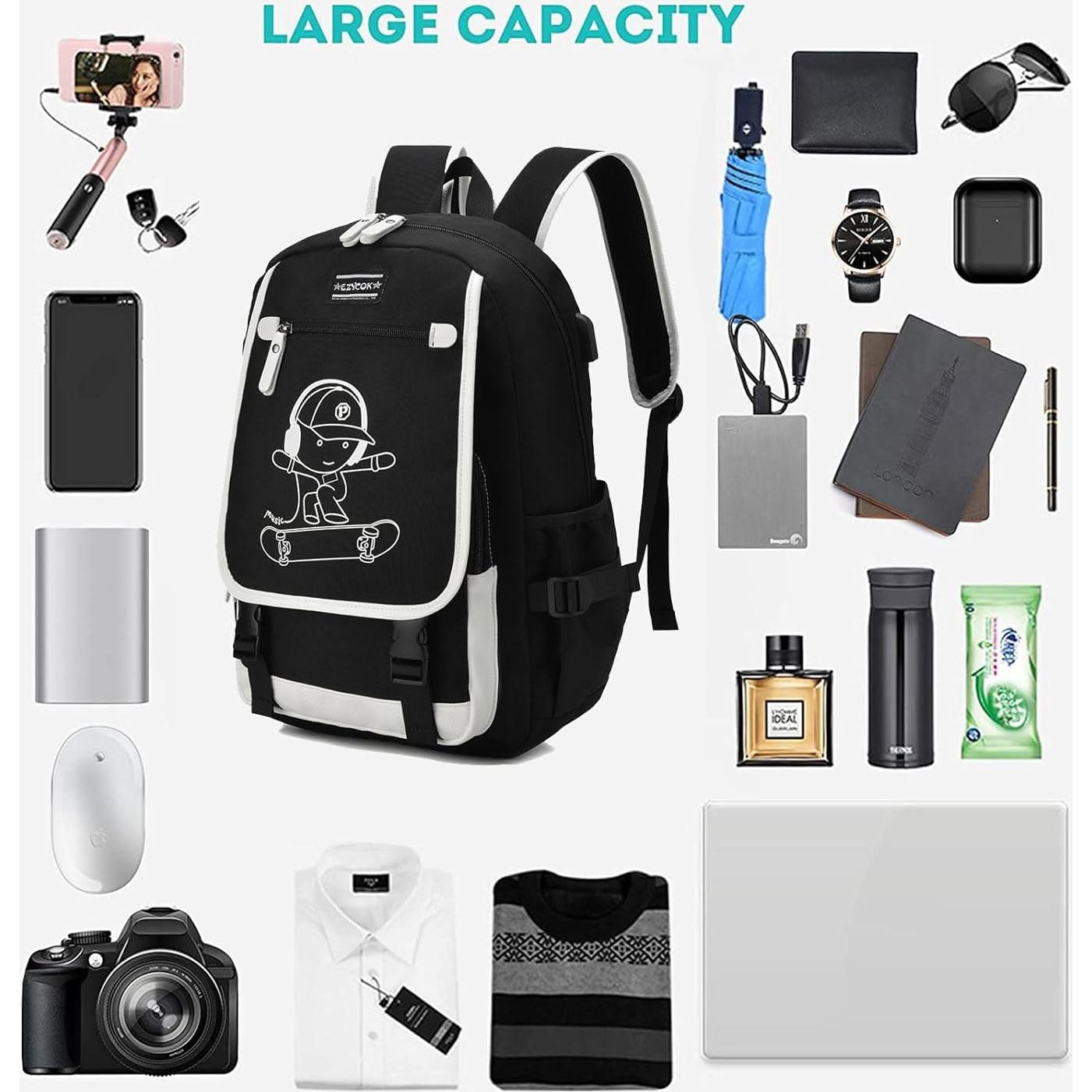 Mochila Escolar EZYCOK para Laptop 14" con Bandolera y Estuche