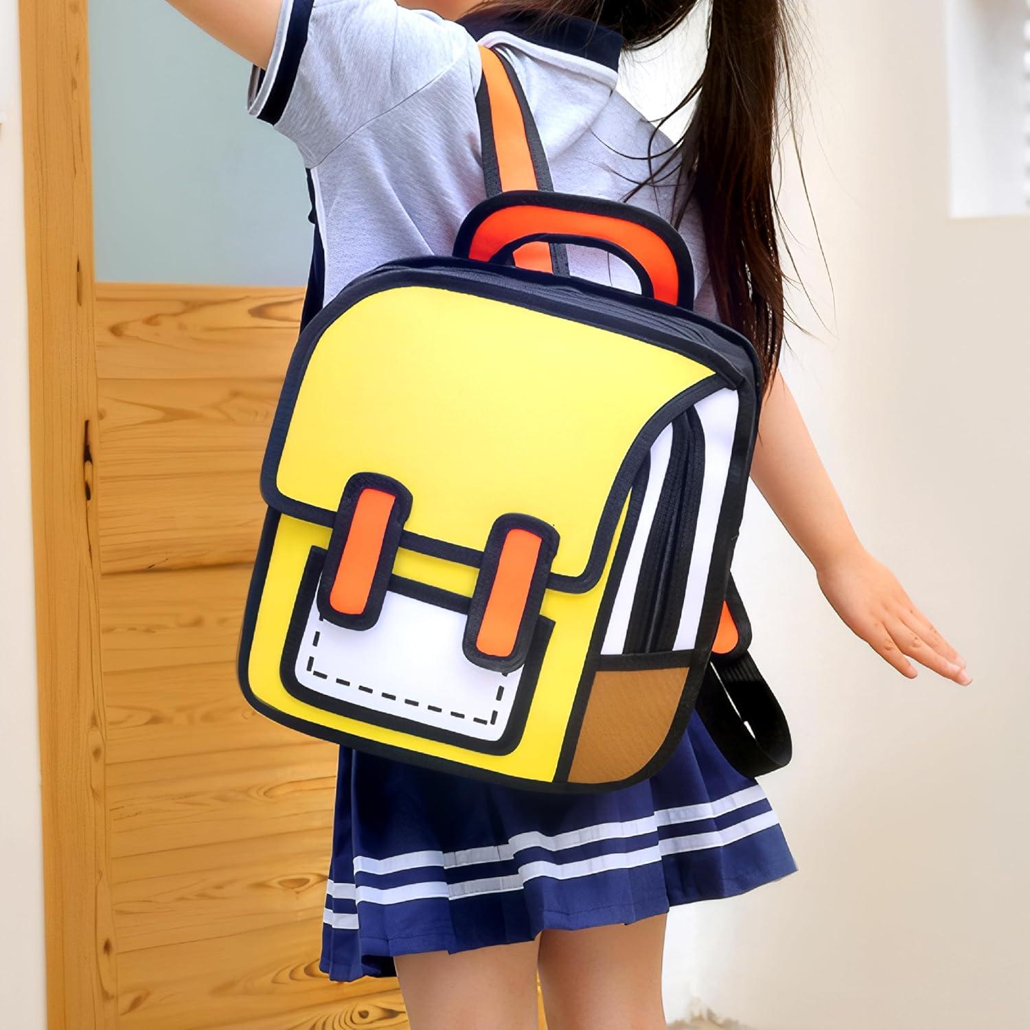 Mochila Kawaii Grande Amarilla para Niños 15L 39.4cm